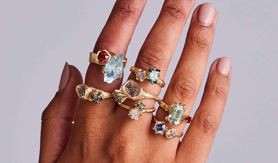Rings by Pieces of Artist artist, Tessa Blazey