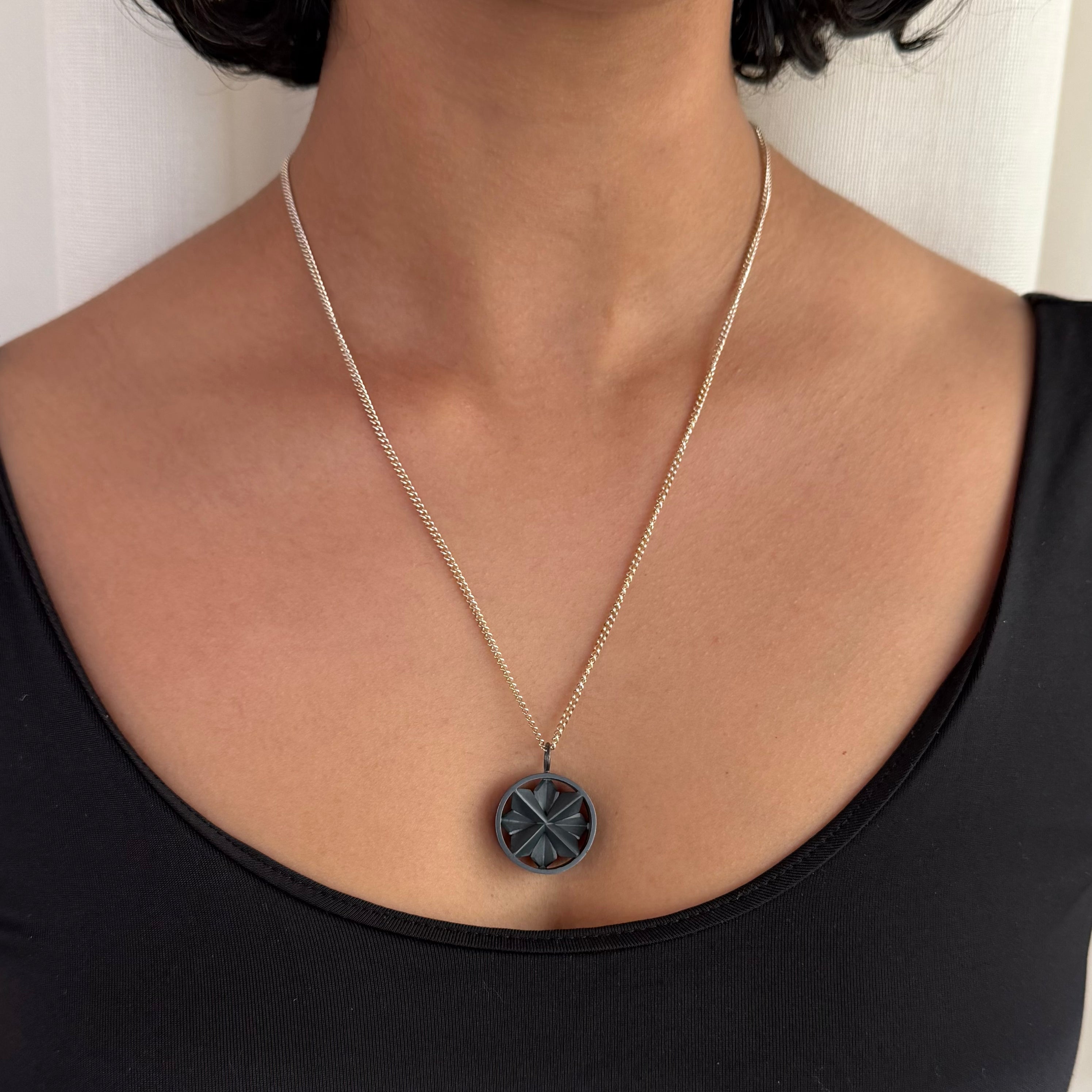 Pleated Flower Pendant