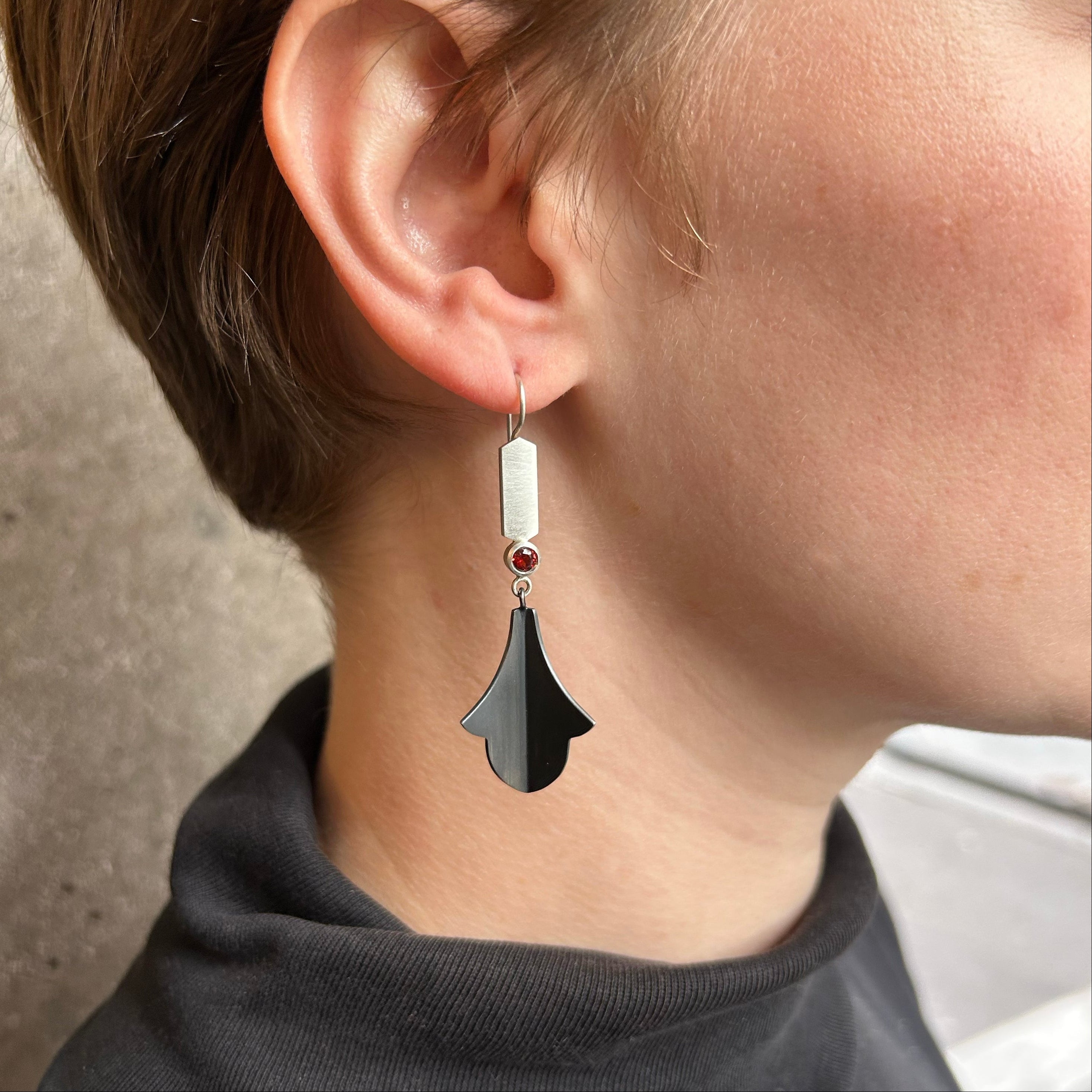 Long Lorikeet Brocade Earrings