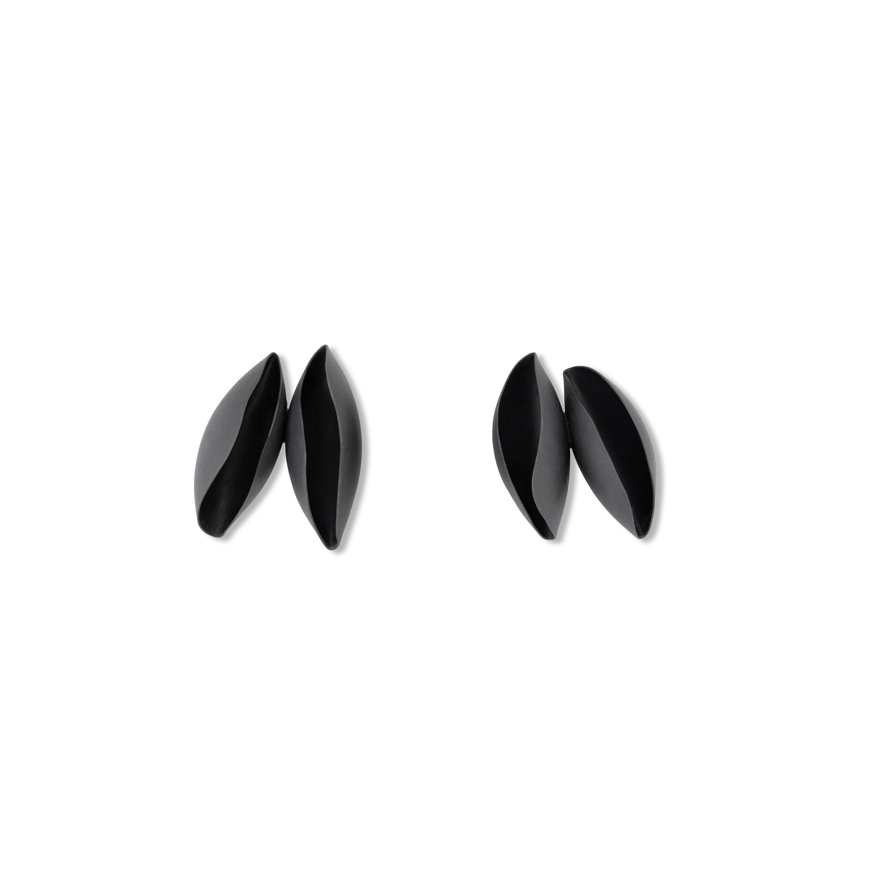 Asymmetrical Double Seed Pod Stud Earrings