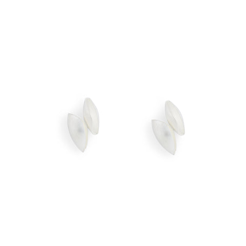 Small Double Seed Pod Stud Earrings by Belinda Esperson