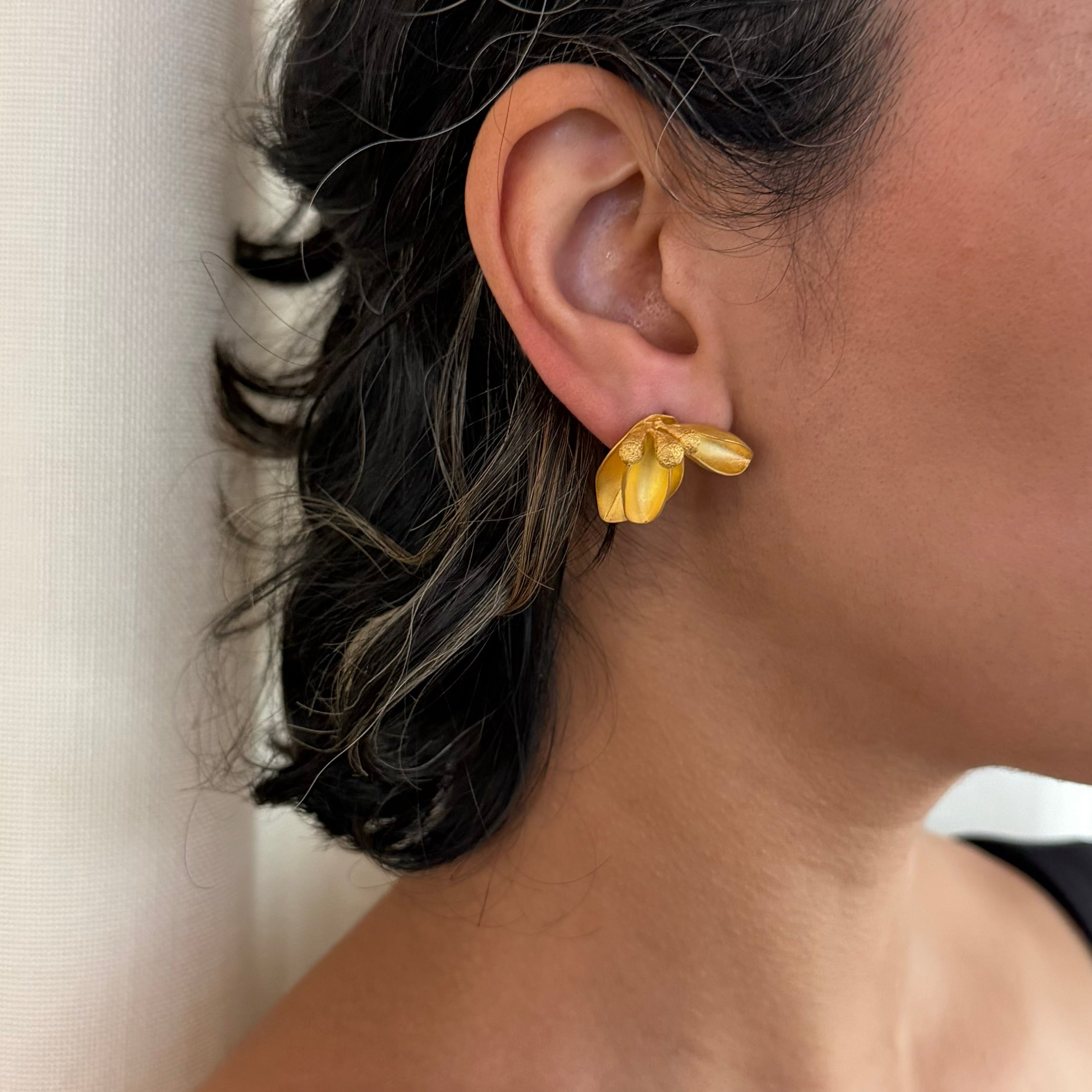Golden Native Bouquet Stud Earrings