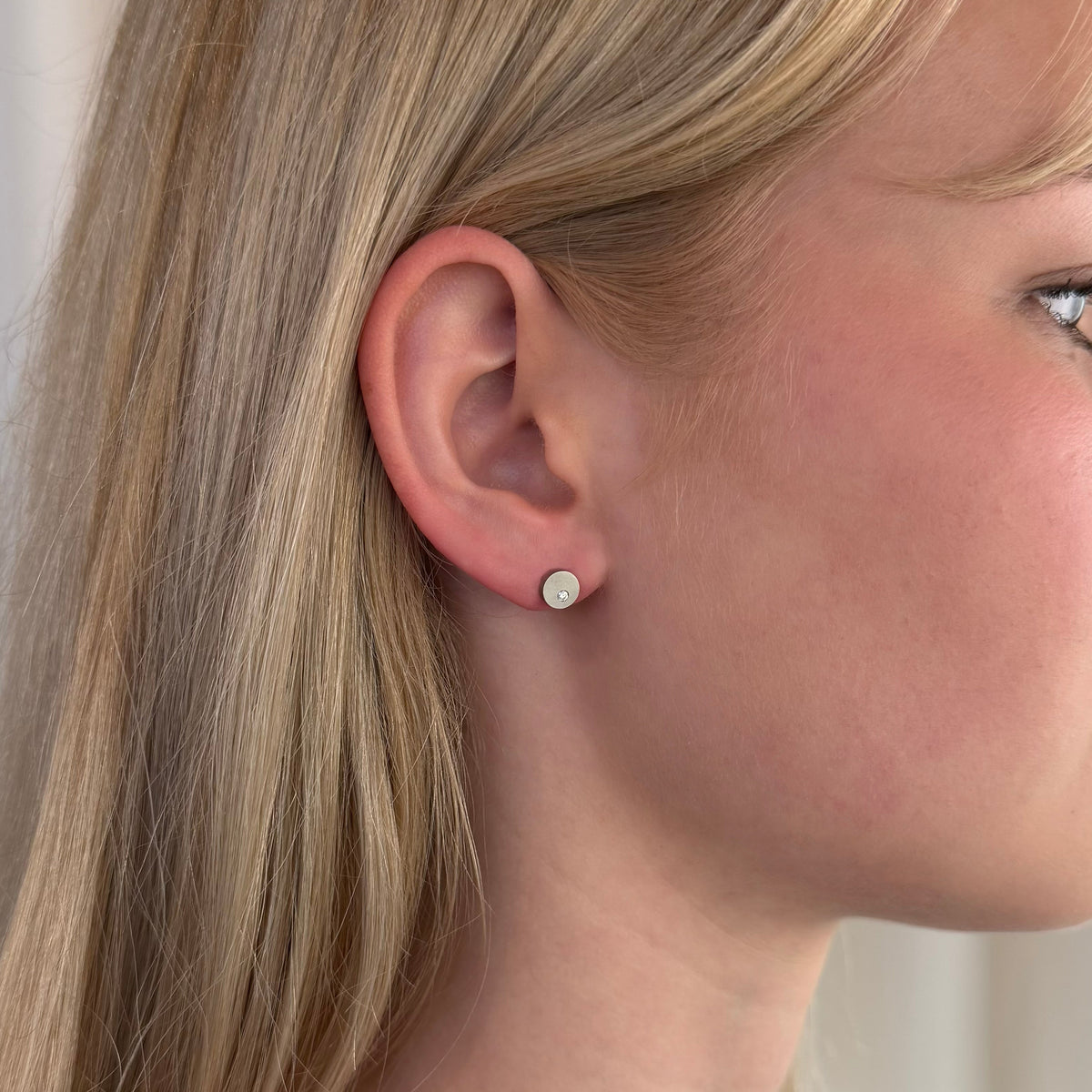 Diamond Disc - Small Earrings
