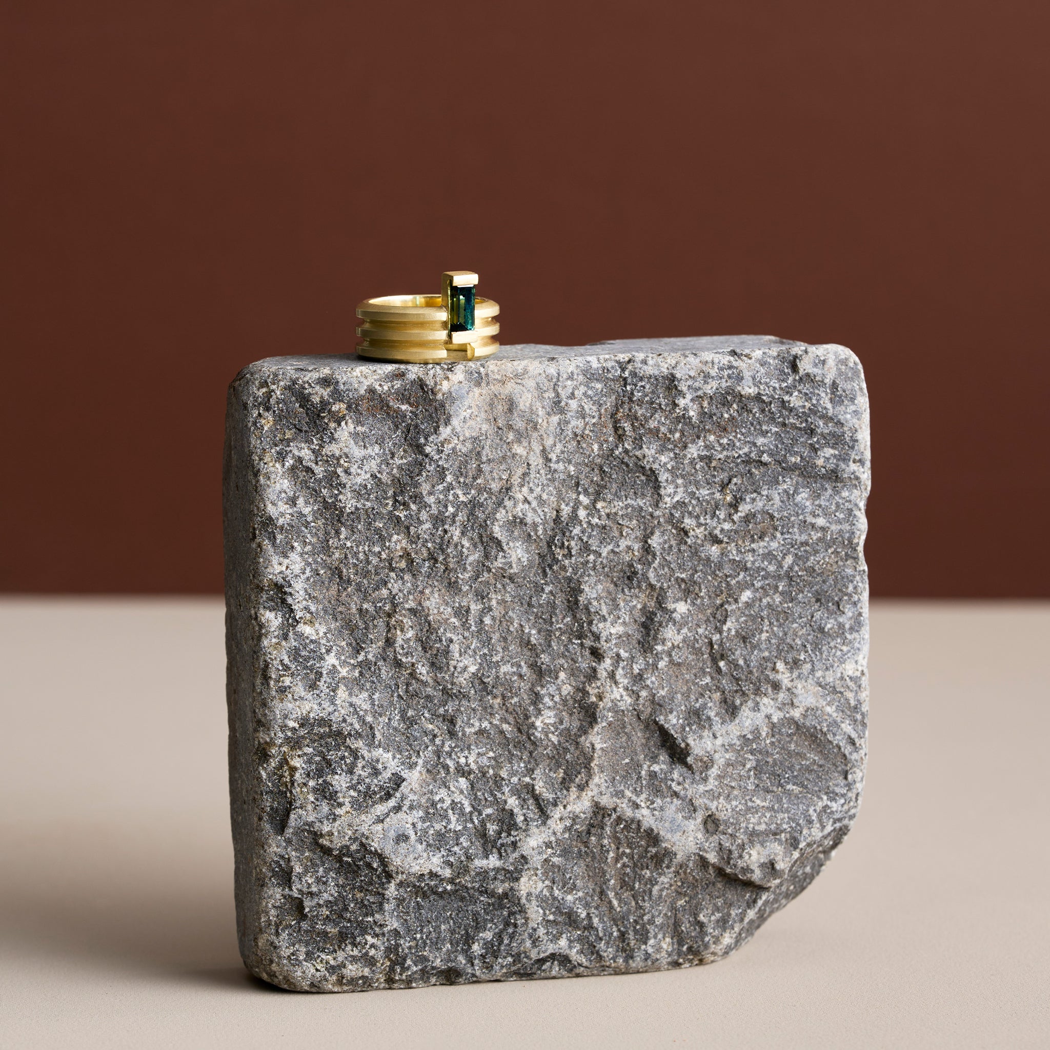 Off Set Sapphire Ring