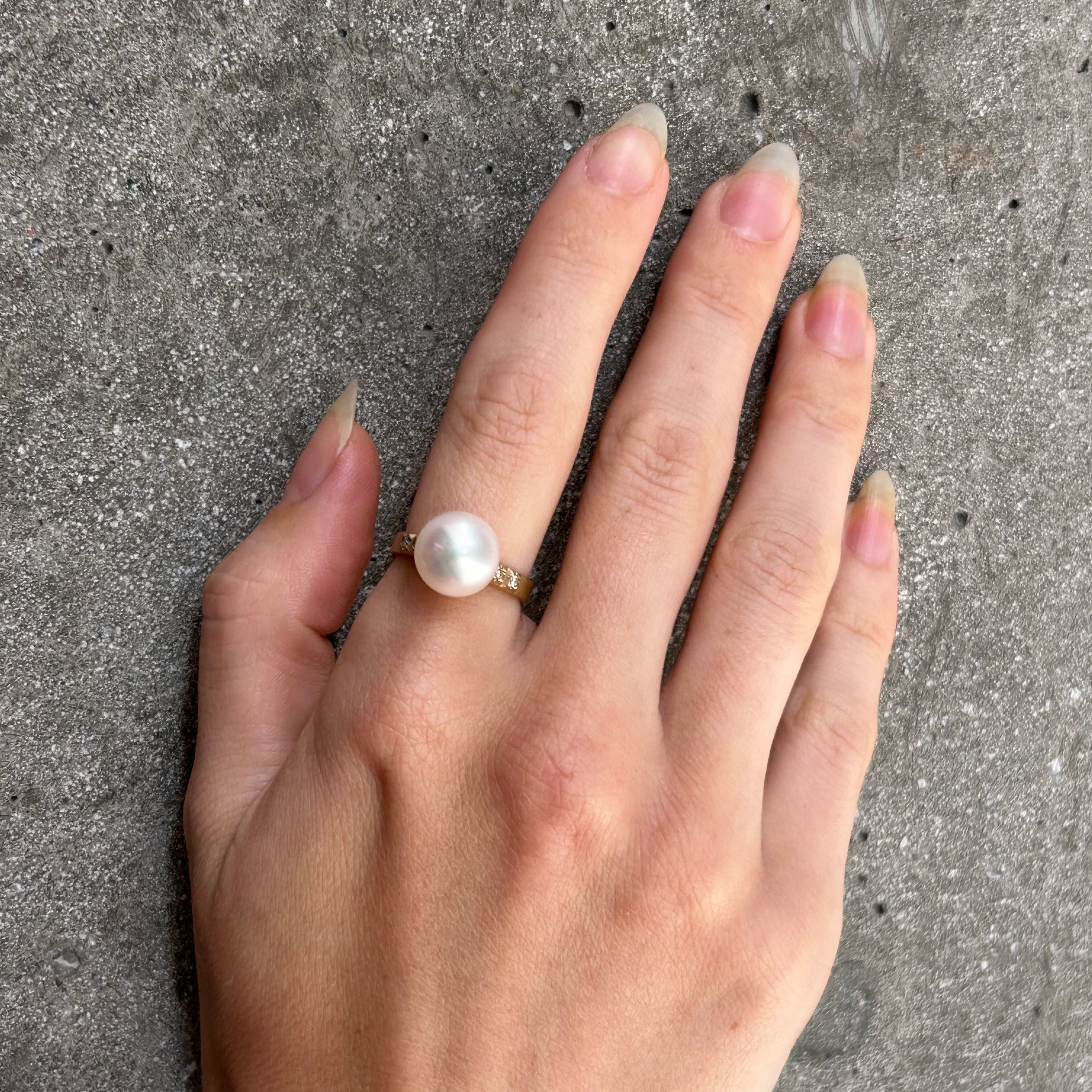 Freshwater Pearl & Pyramids Ring