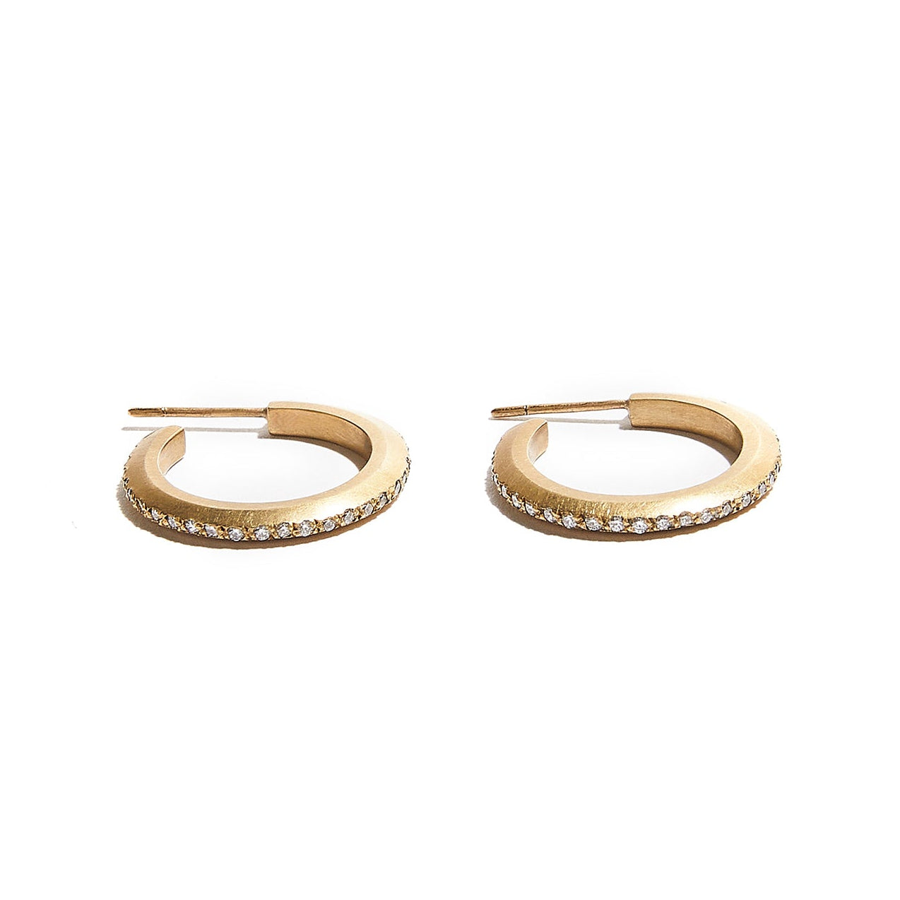 Profile Diamond Hoop Earrings