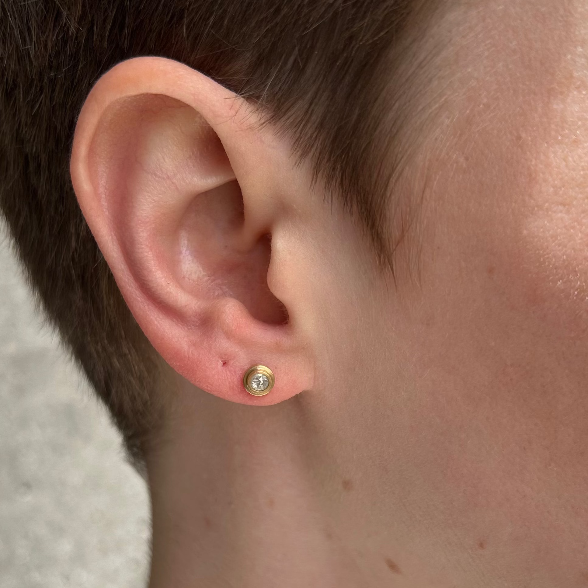 Icey White Diamond 'Ophir' Large Studs Earrings