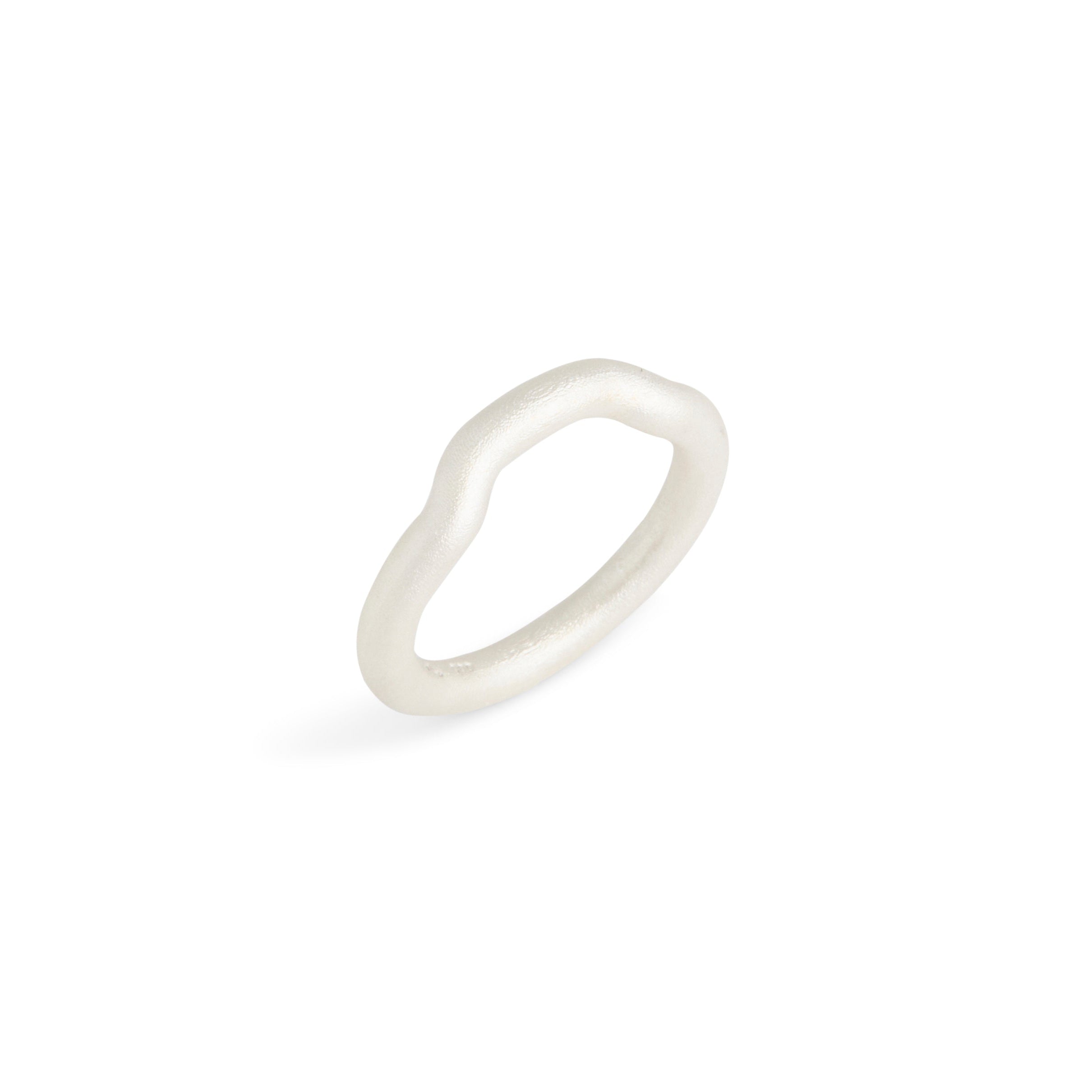 Metallic Contour Band Ring