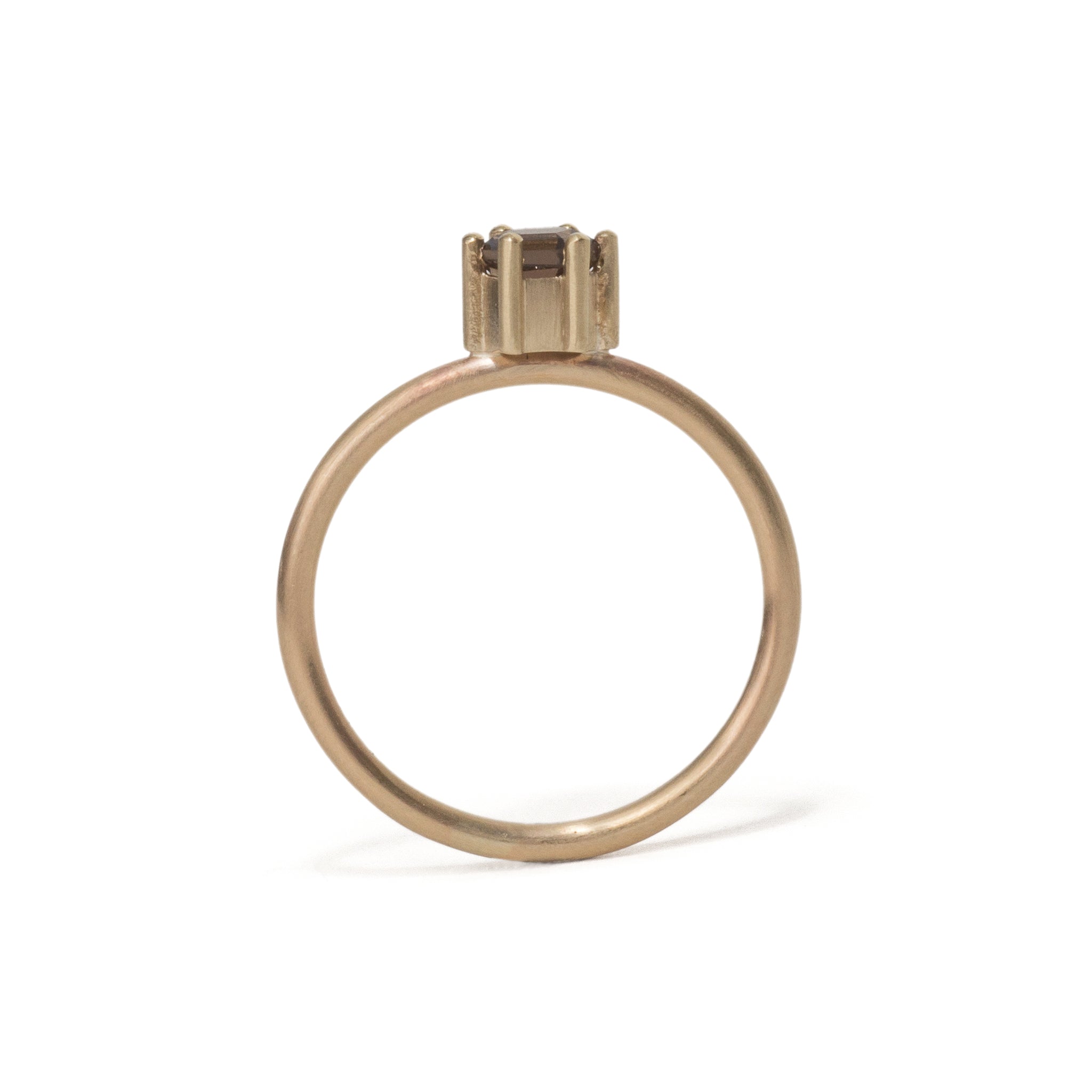 Hexagonal Step Cut Peridot Stacking Ring