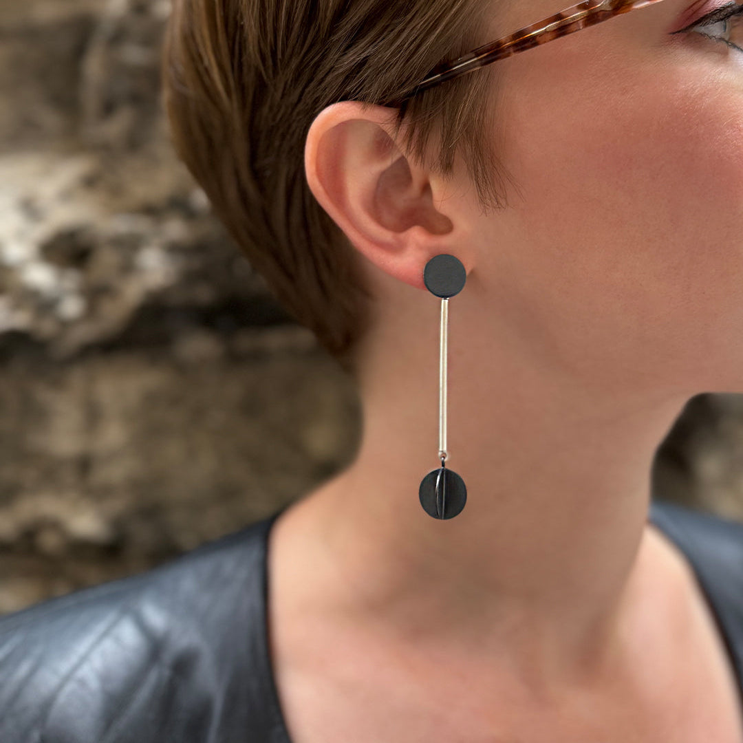 Silver Trinket Spot Drop Earrings