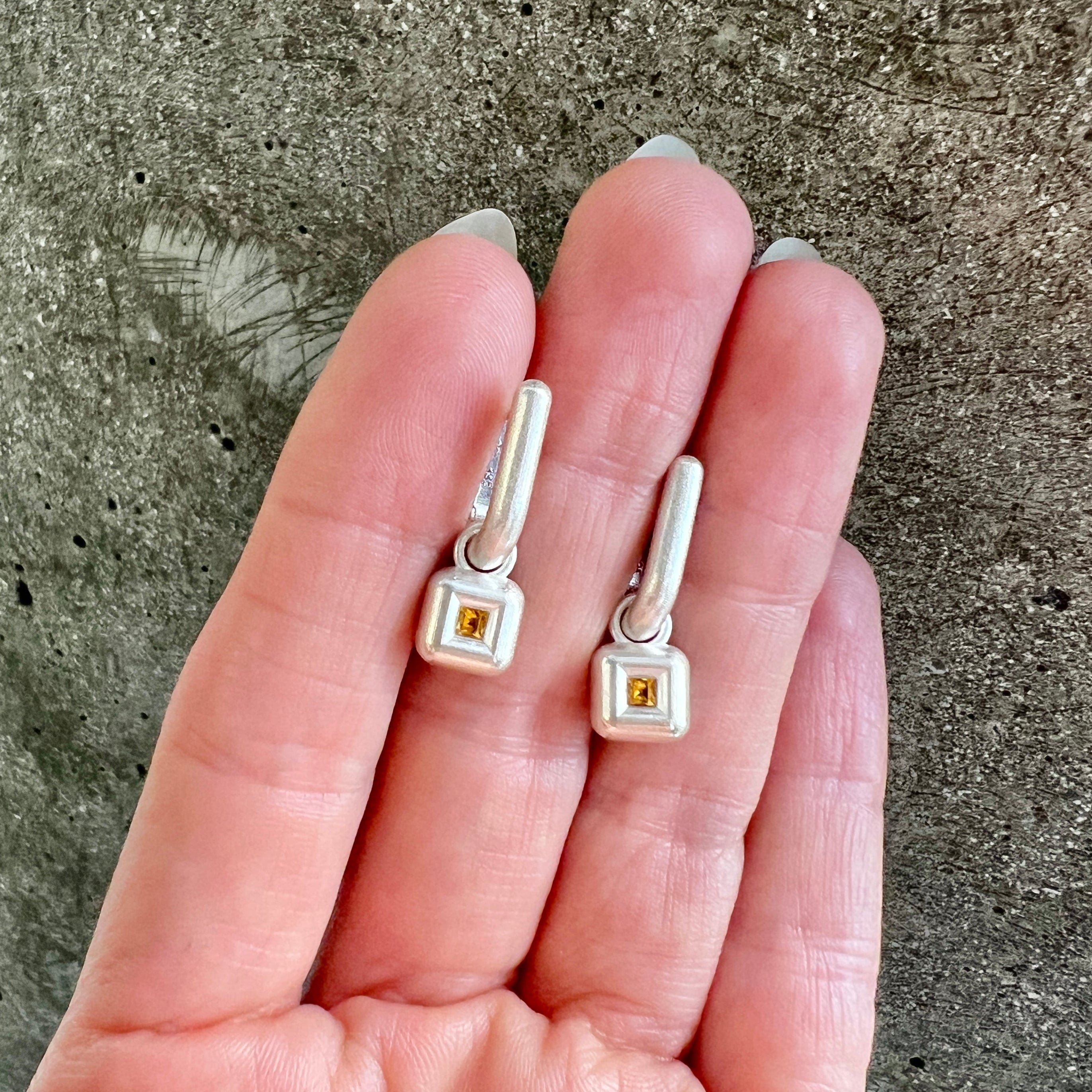 Metallic Citrine Earrings