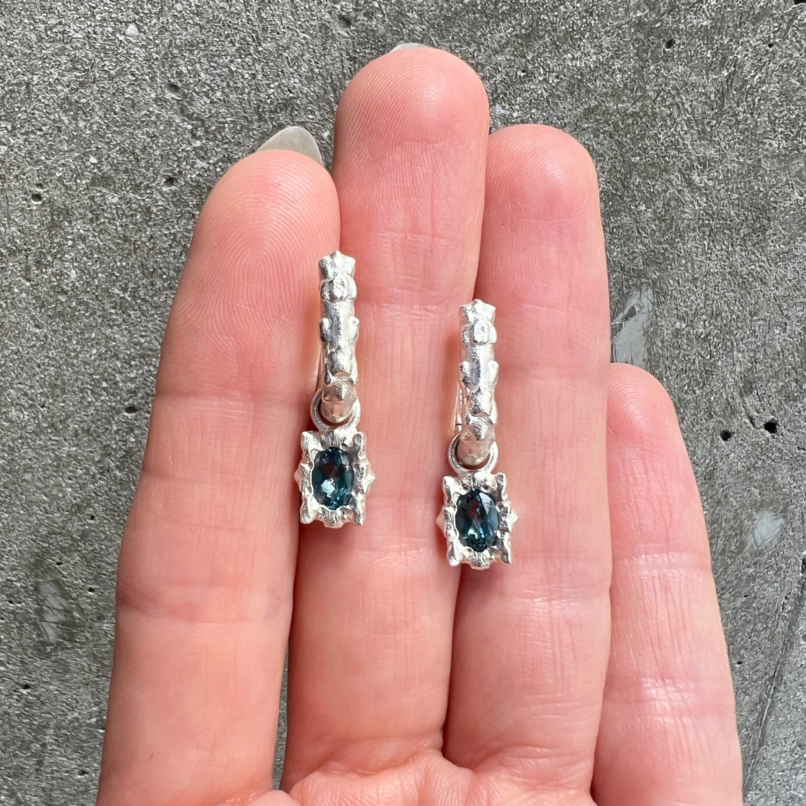 Solar Mini Topaz Drop Earrings