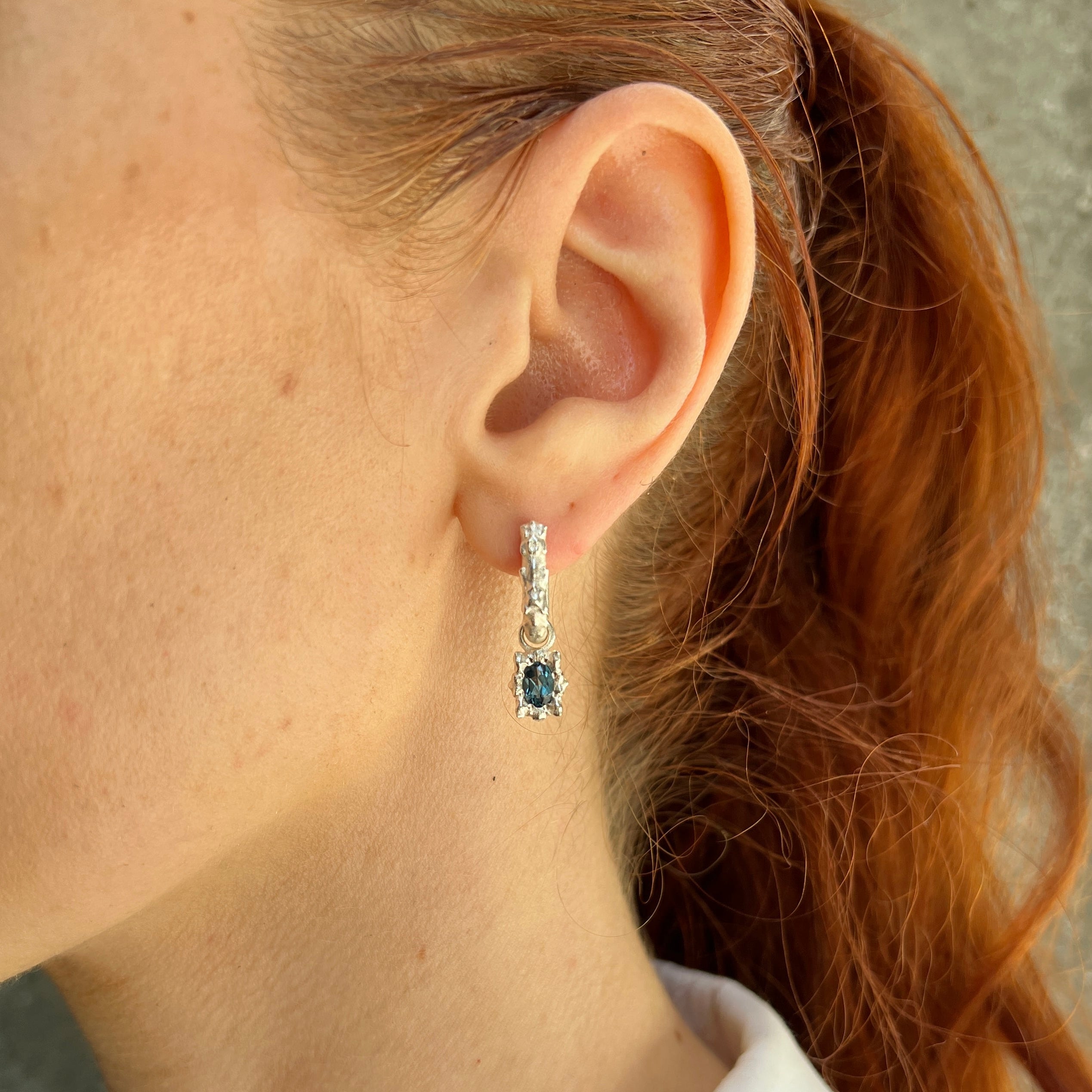 Solar Mini Topaz Drop Earrings