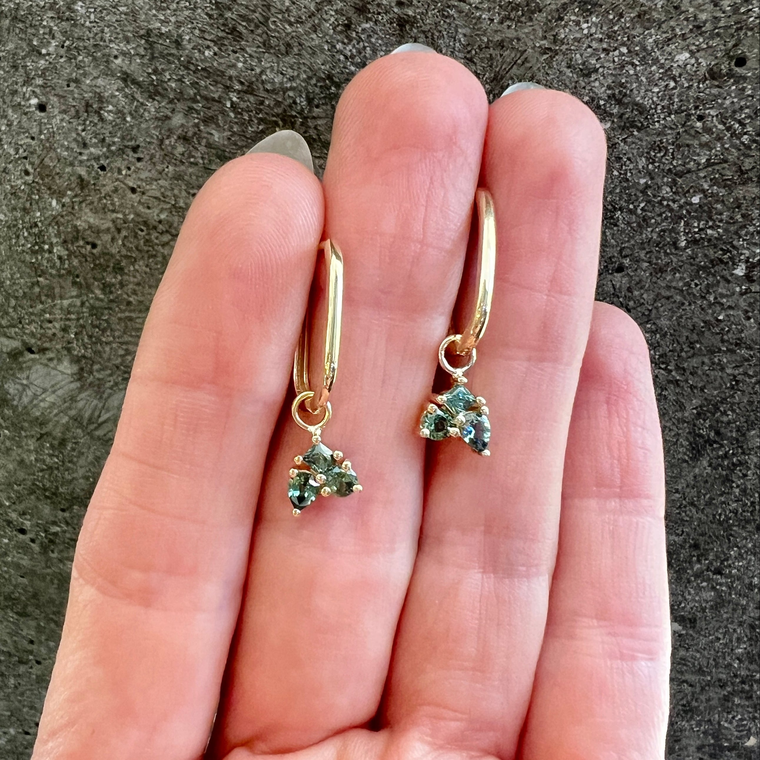 Kaleidoscope Parti Sapphire Amulet Earrings