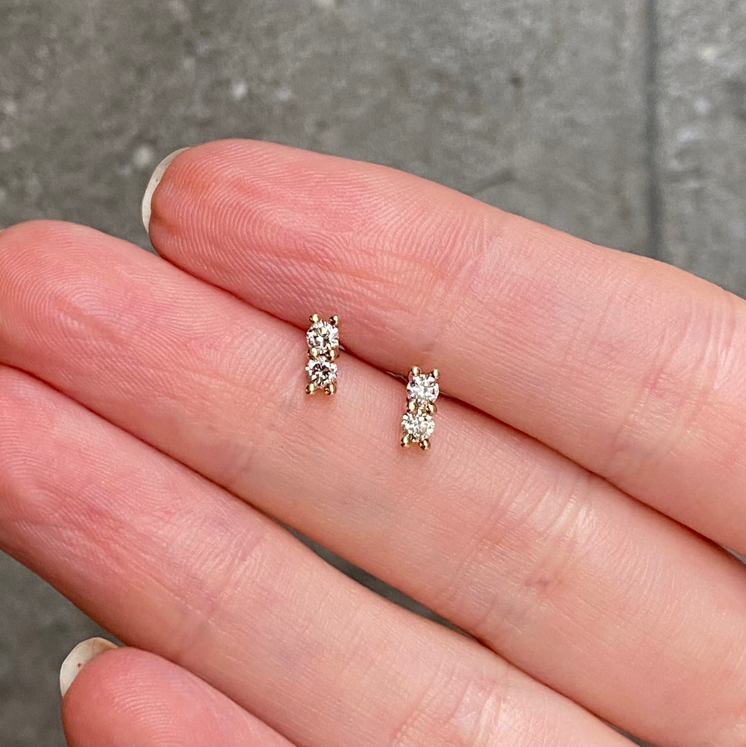 Soul Mates Champagne Stud Earrings