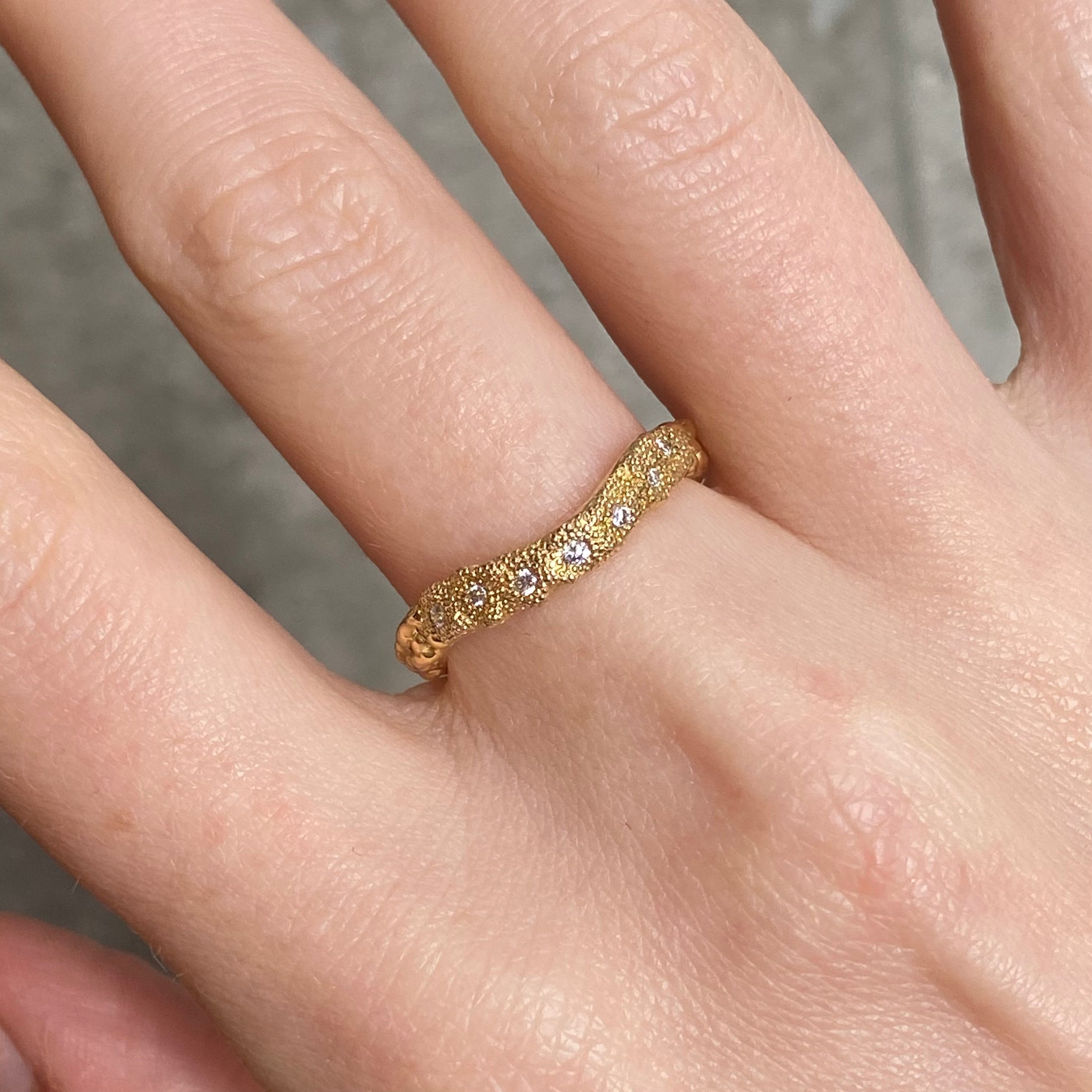 Eudaimonia Curved Band Ring