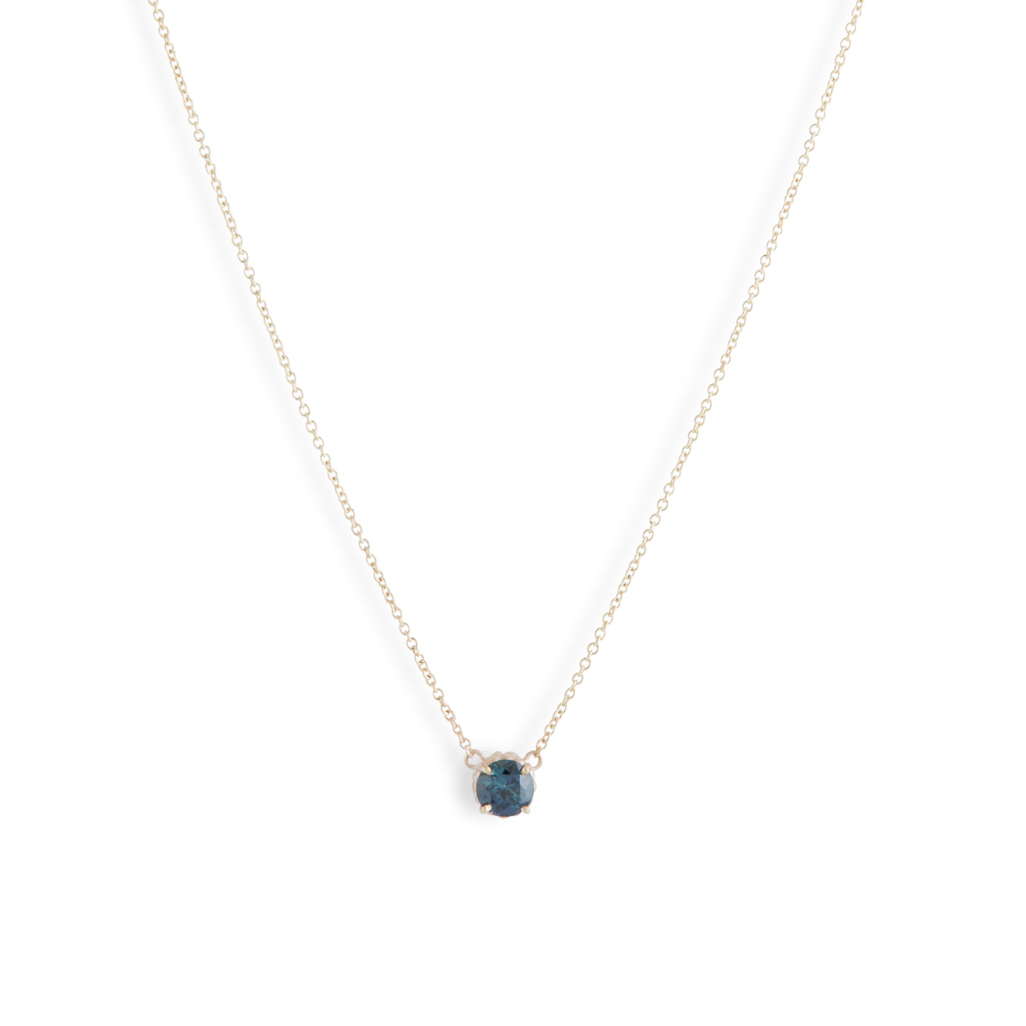 Harvest Teal Sapphire Pendant