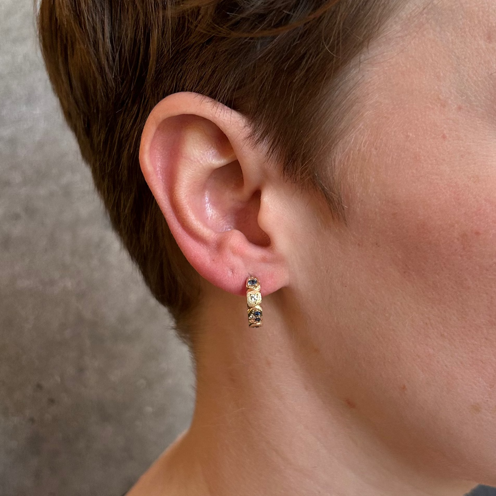 Blue Coastal Treasures Hoop Earrings