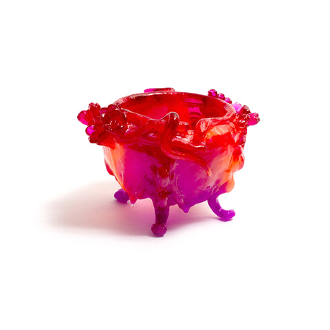 Small Paw Bowl (Red & Violet) by Kate Rohde