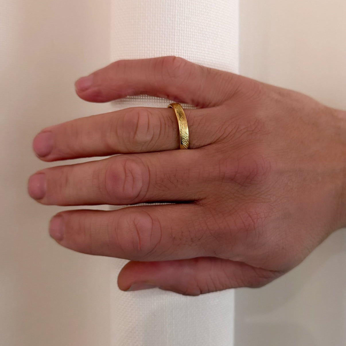 Etched 4 Wedding Ring