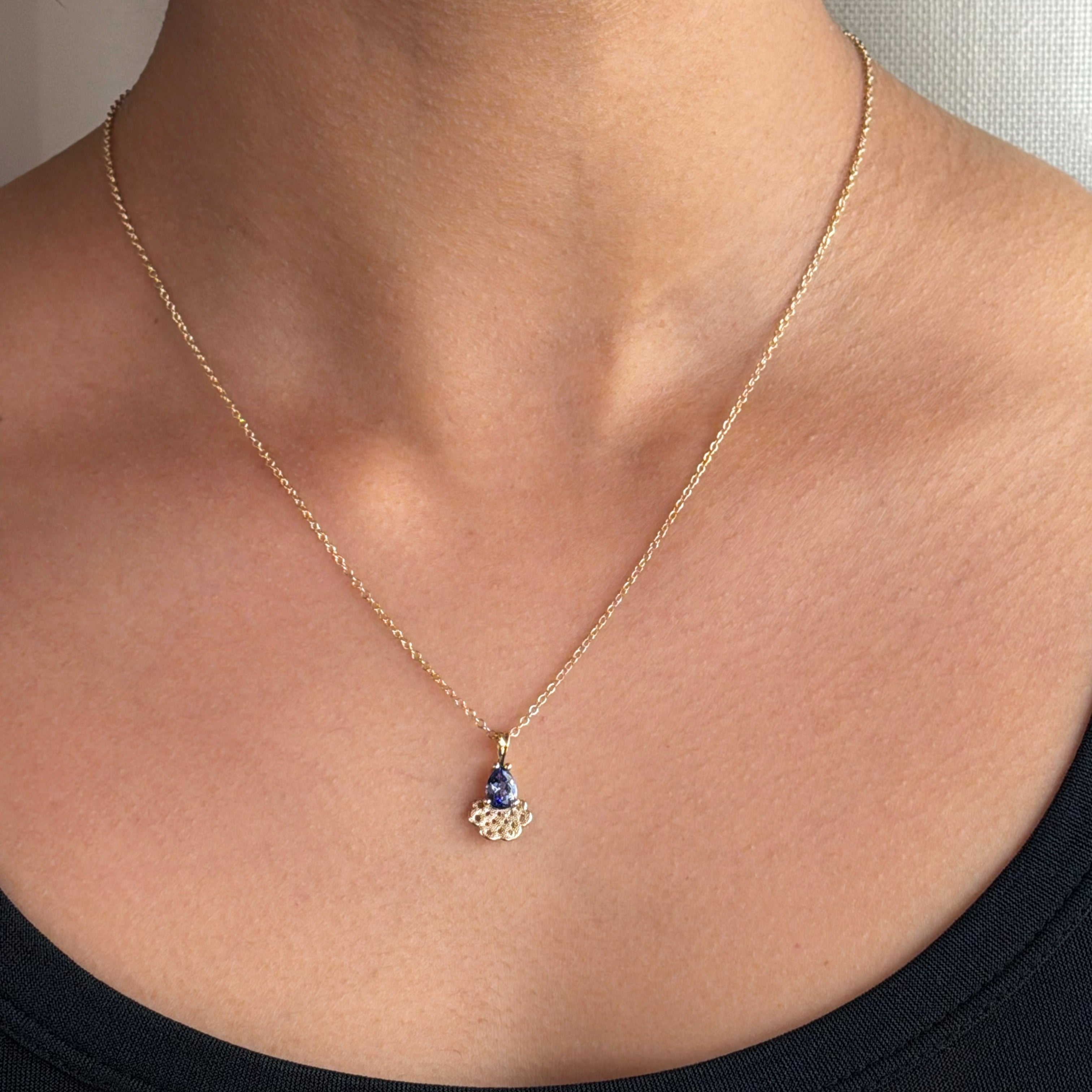 Auric Arc Tanzanite Pendant