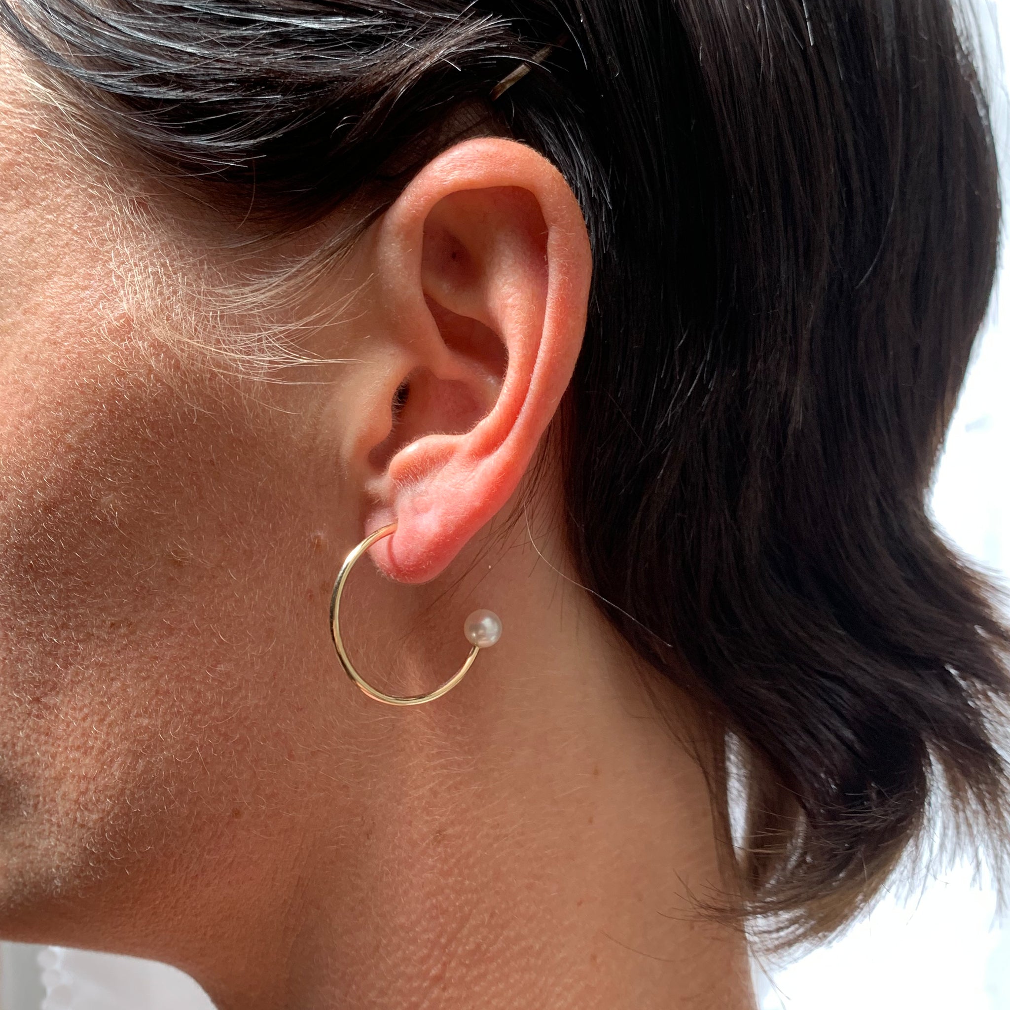 Medium Gold Charming Hoop + Charms Earrings