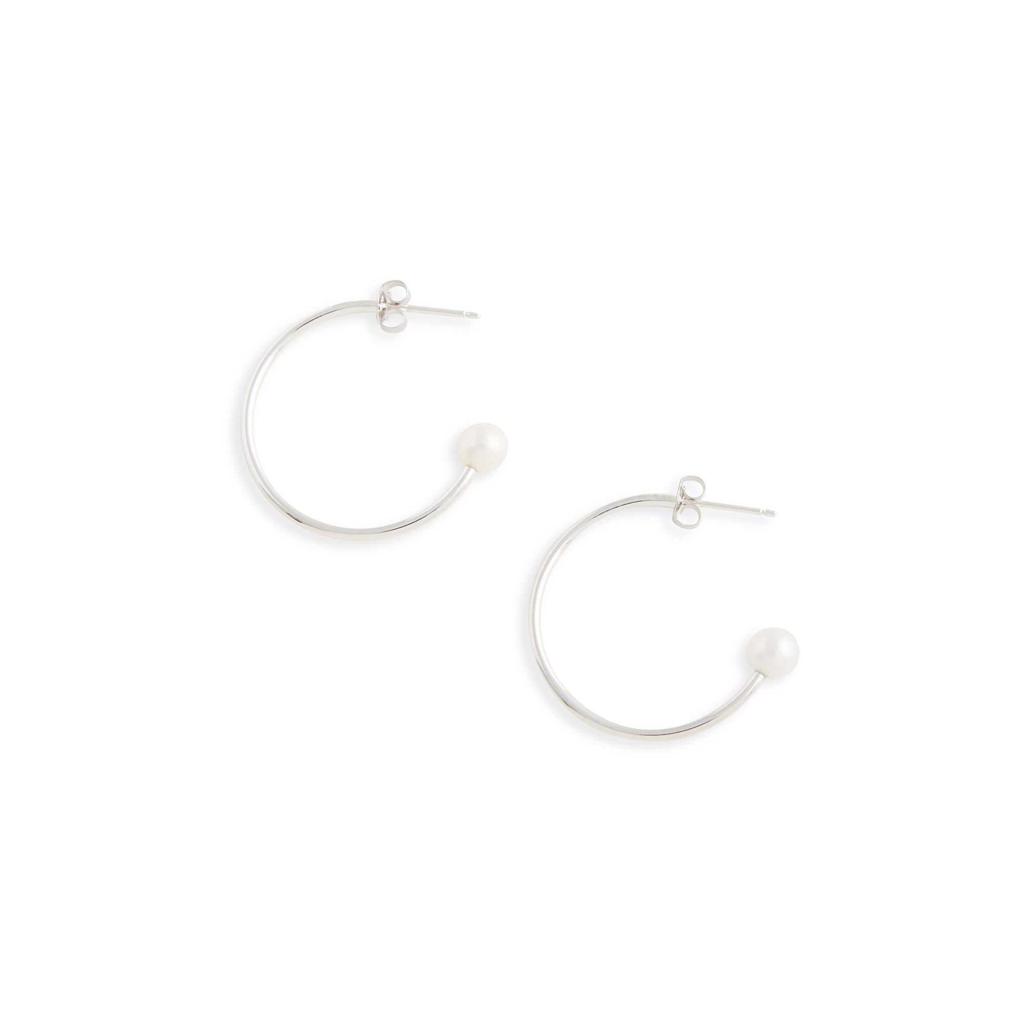 Medium Silver Charming Hoop + Charms Earrings