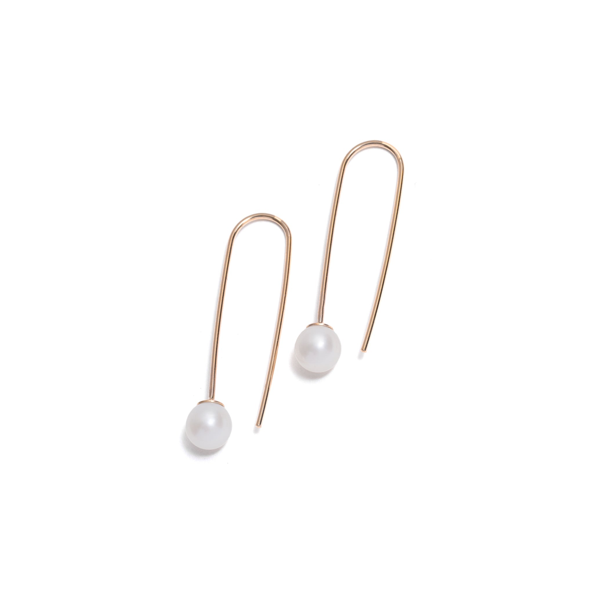 White Pearl Drop Earrings