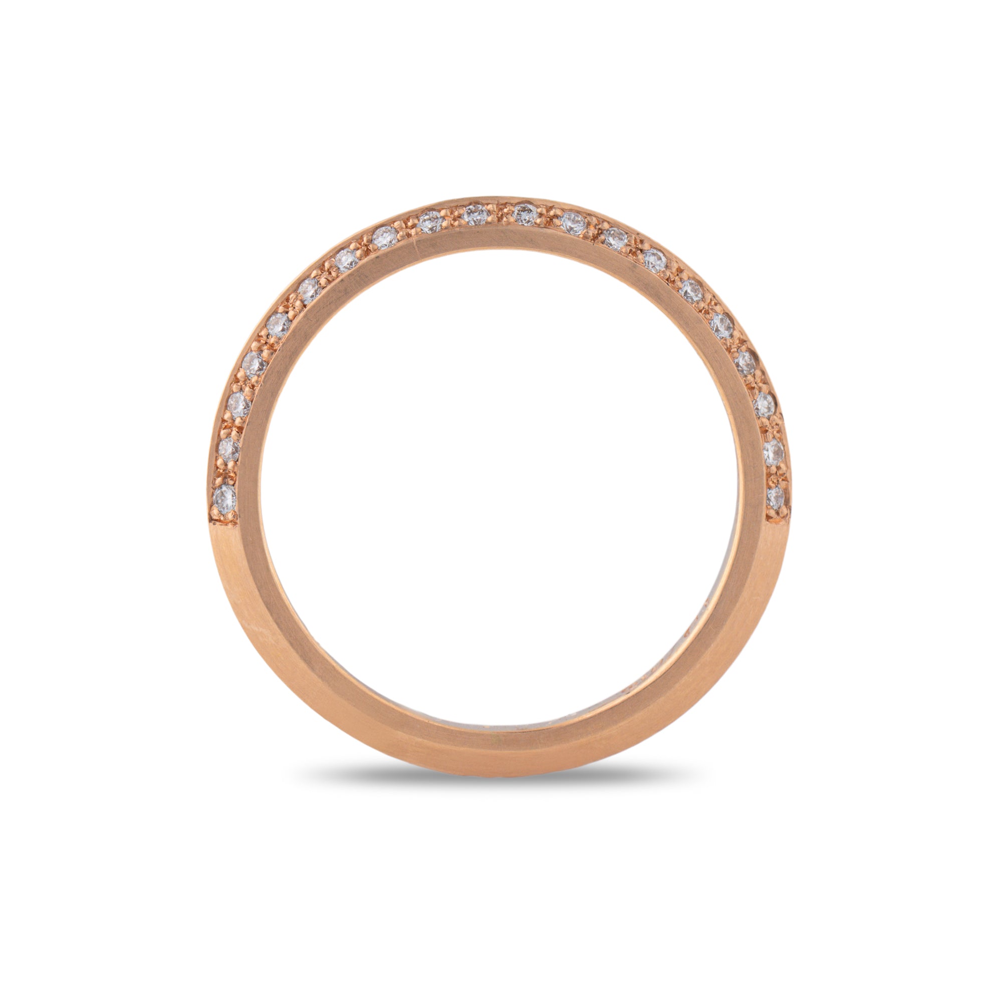 Jewelled Rose Gold You and Me Ring