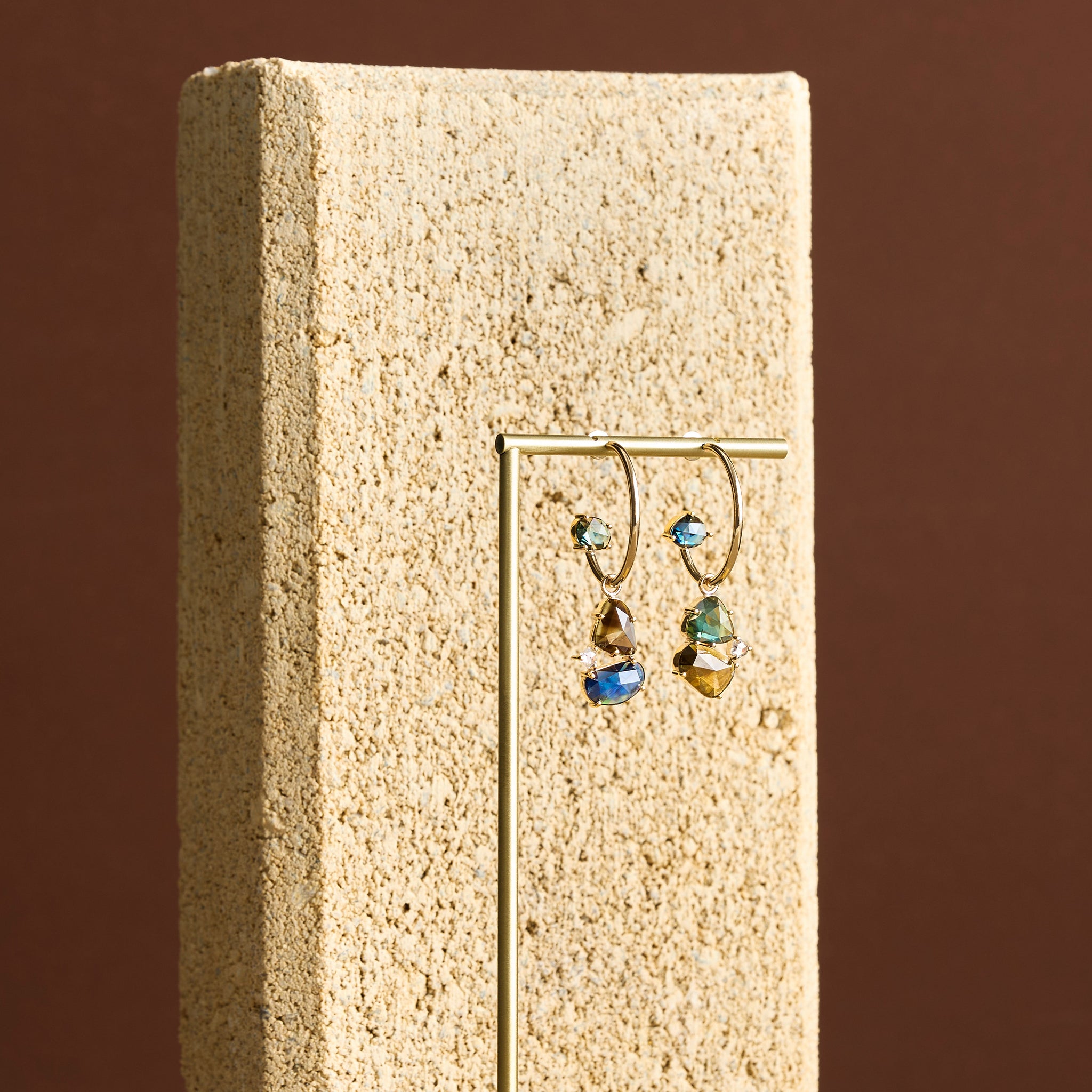 Bright Horizon Australian Parti Sapphire Earrings