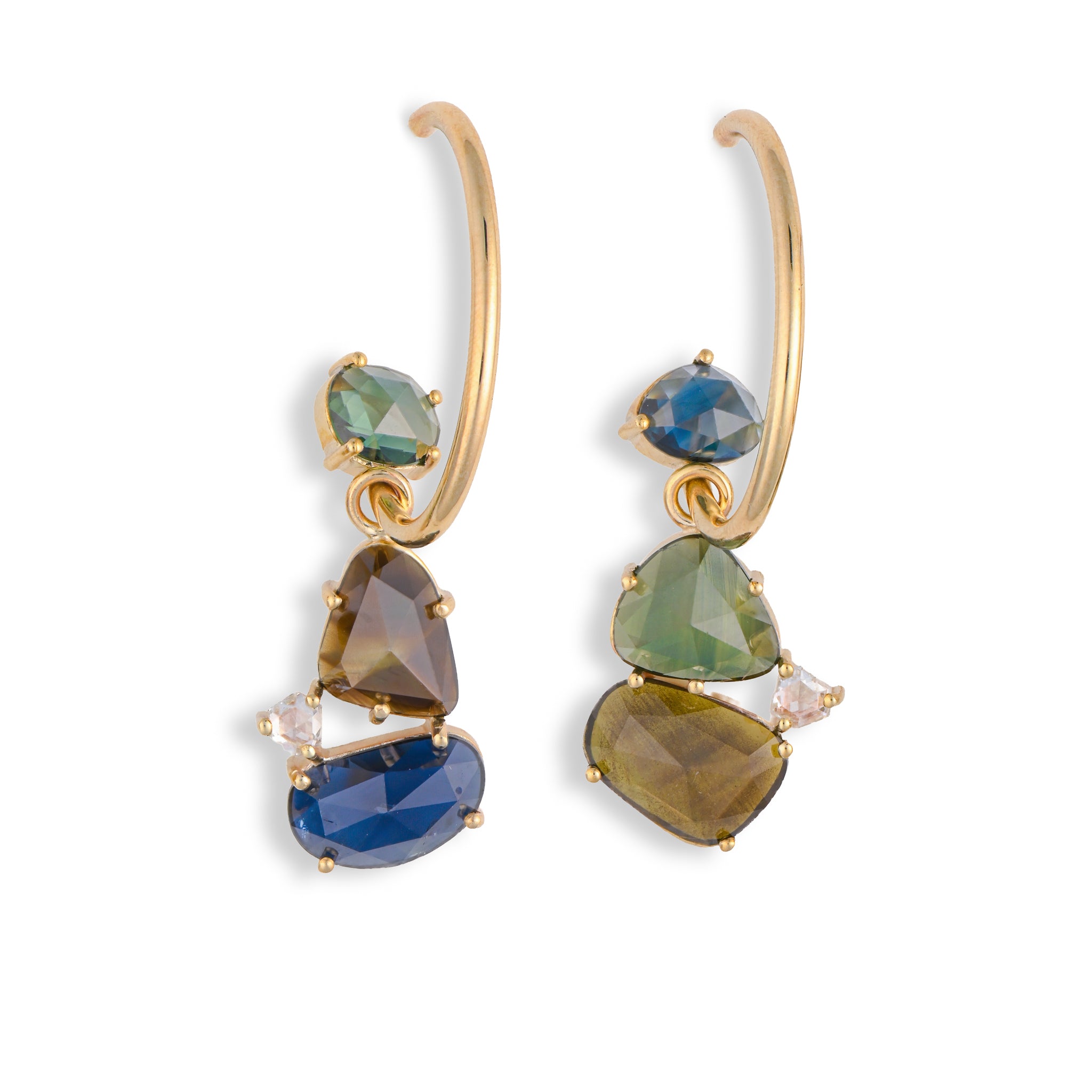 Bright Horizon Australian Parti Sapphire Earrings