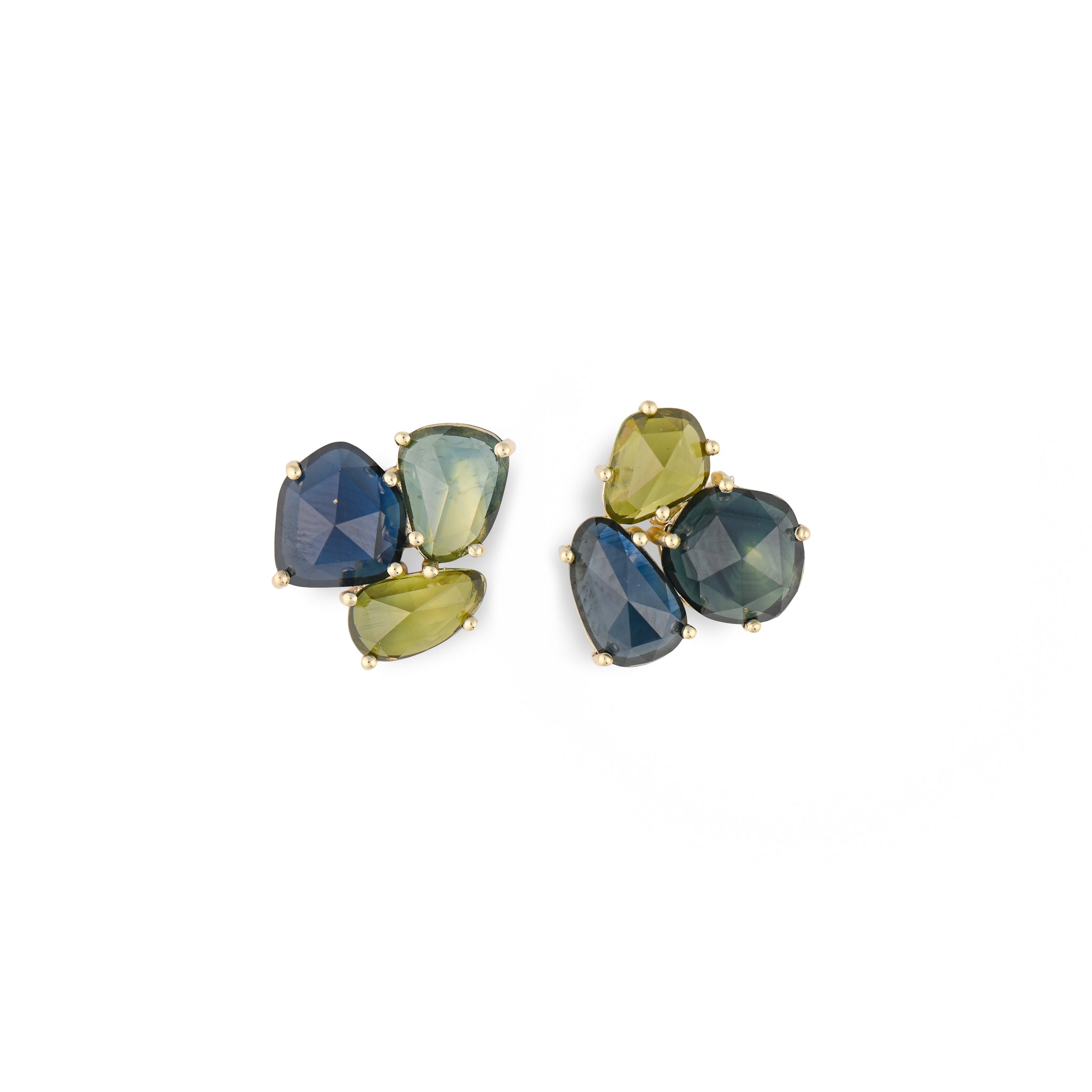 Bright Horizon Australian Parti Sapphire Stud Earrings