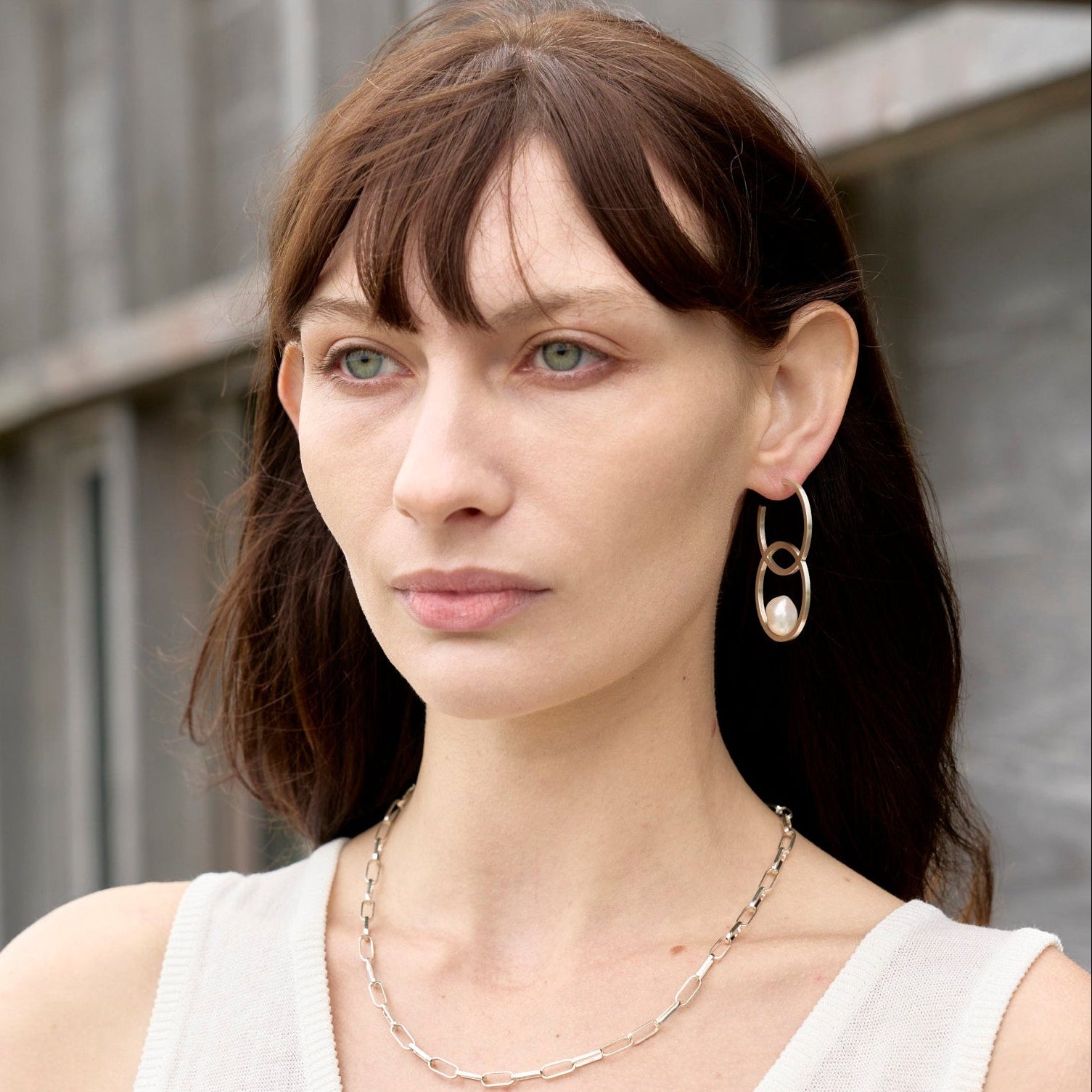 Double Circle Baroque Earrings