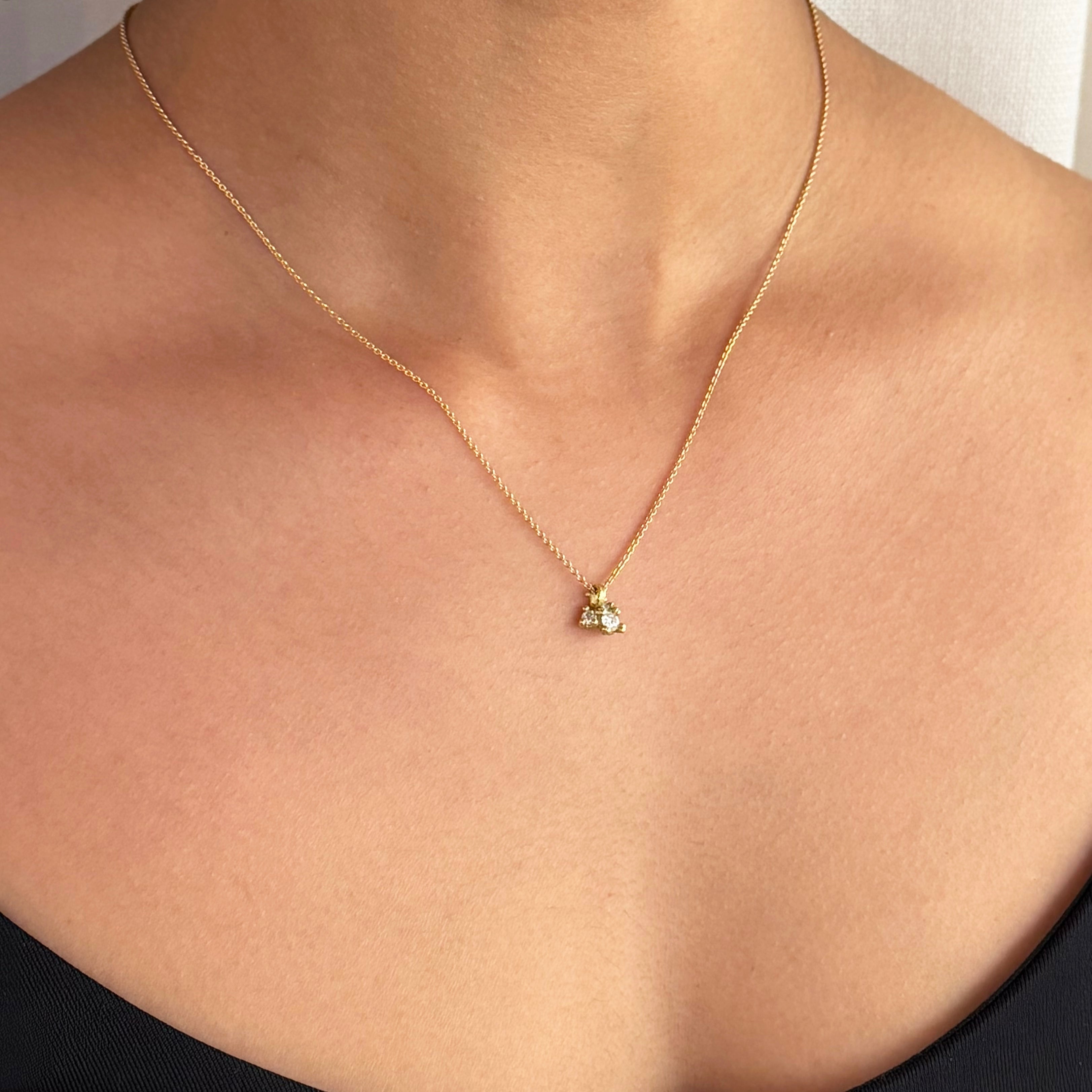 Diamond and Granule Cluster Pendant