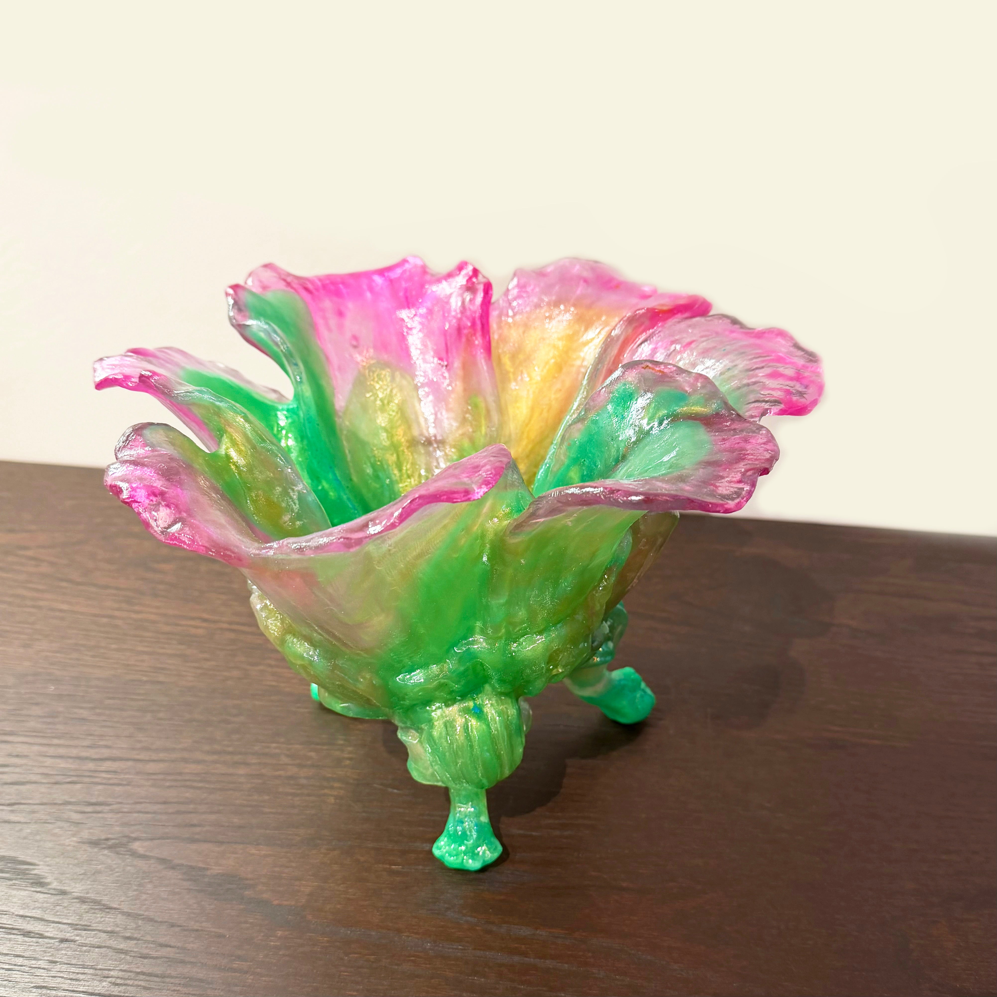 Leafy Bowl (Green Yellow Pink )
