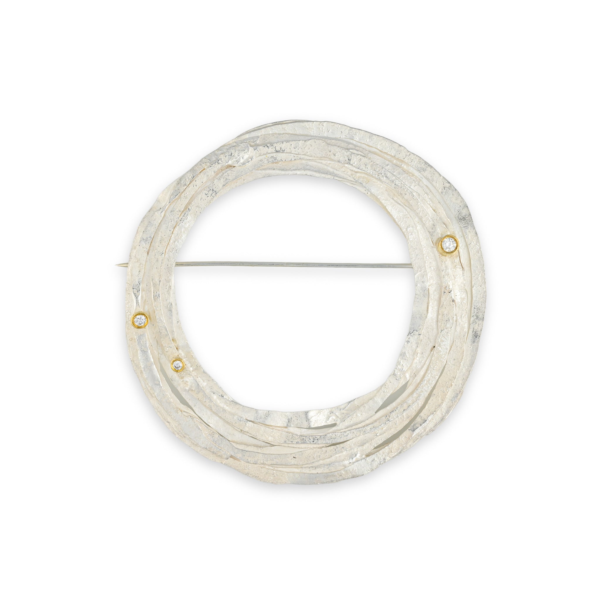 Wrap Brooch with Diamonds