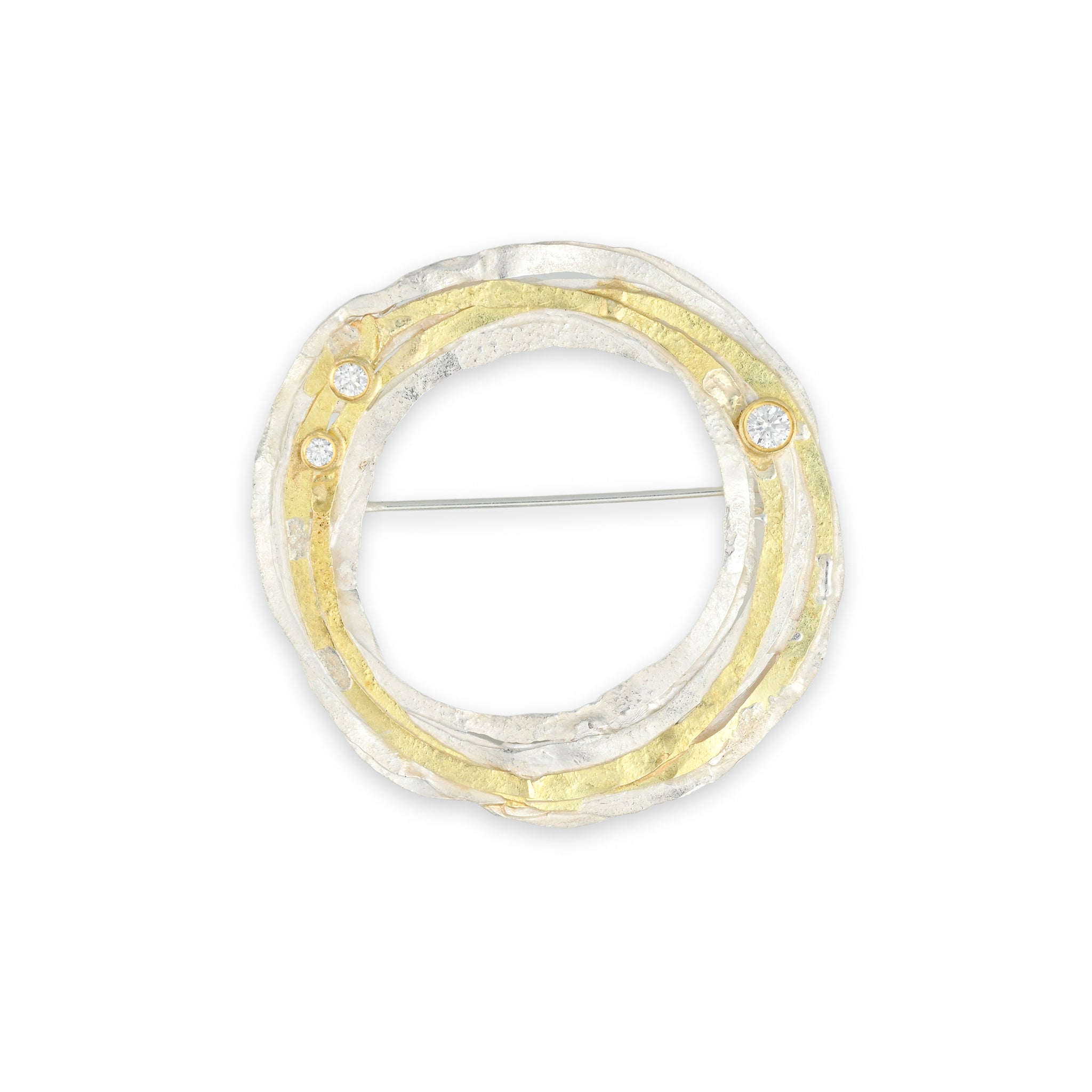 Wrap Brooch with Diamonds