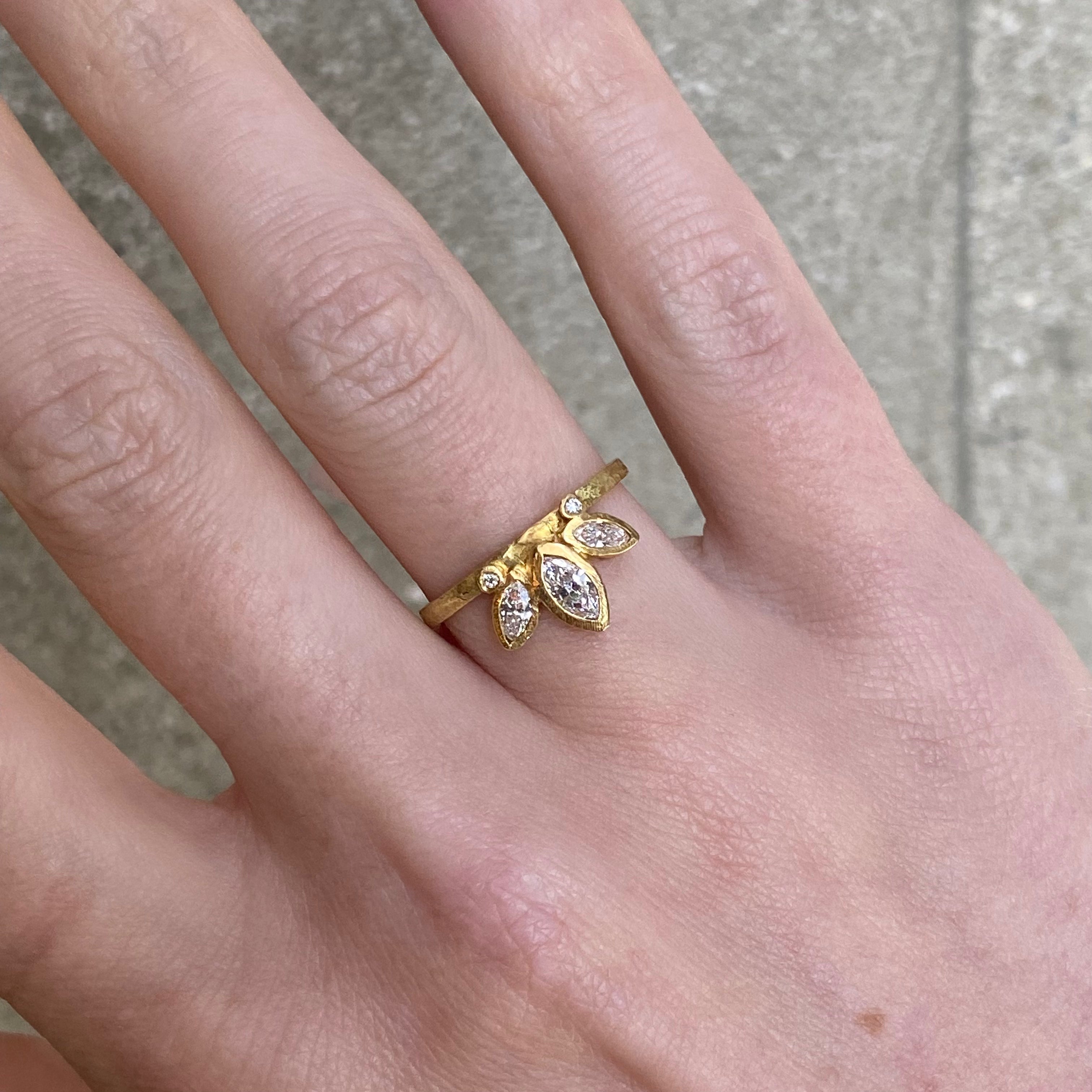 Marquise Diamond Halo Band