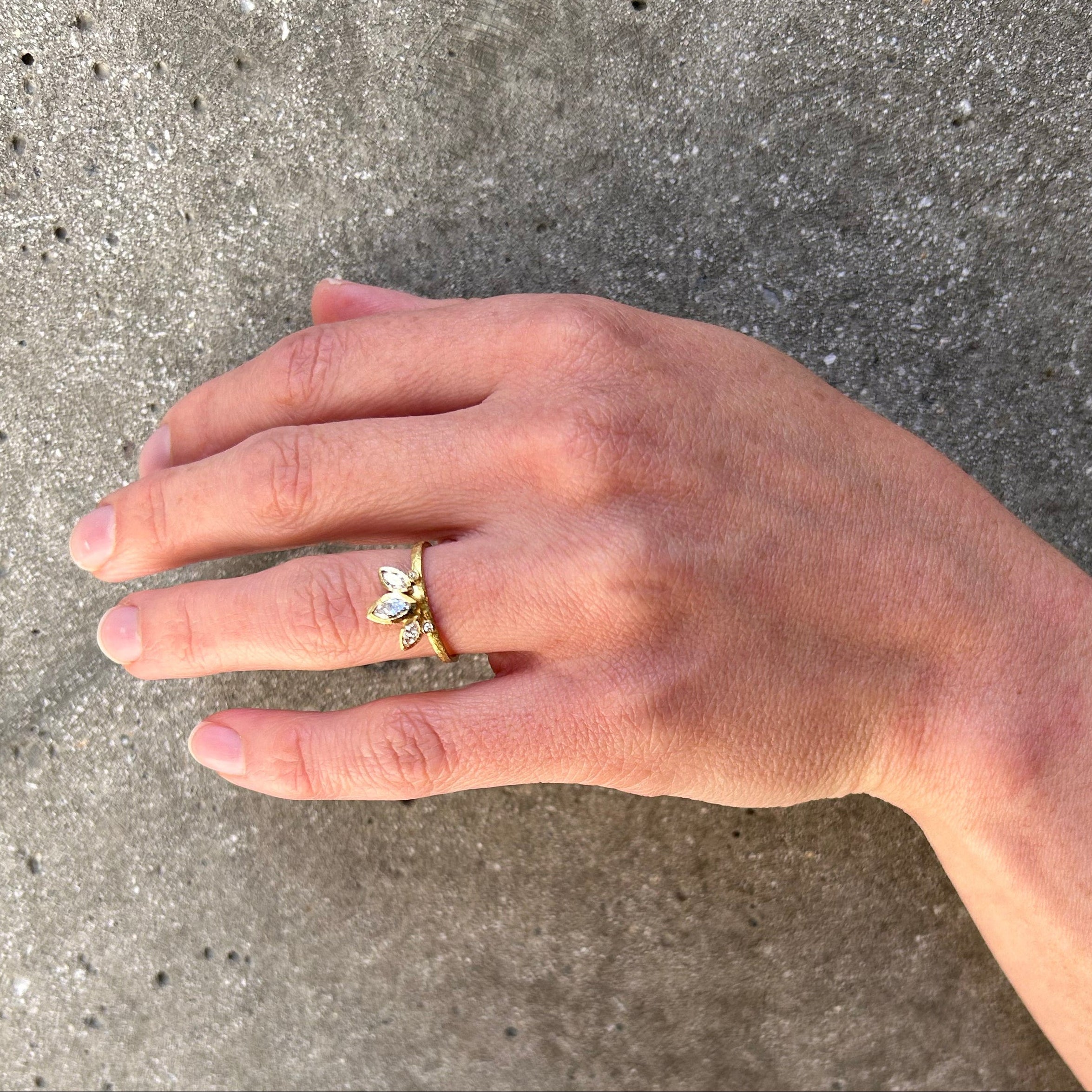 Marquise Diamond Halo Band