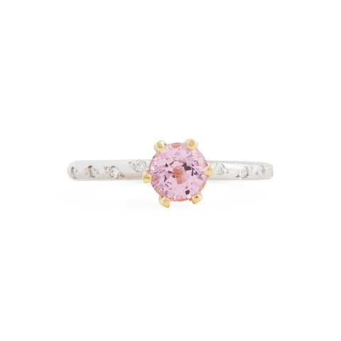 Pale Pink Spinel Solitaire Ring by Shimara Carlow