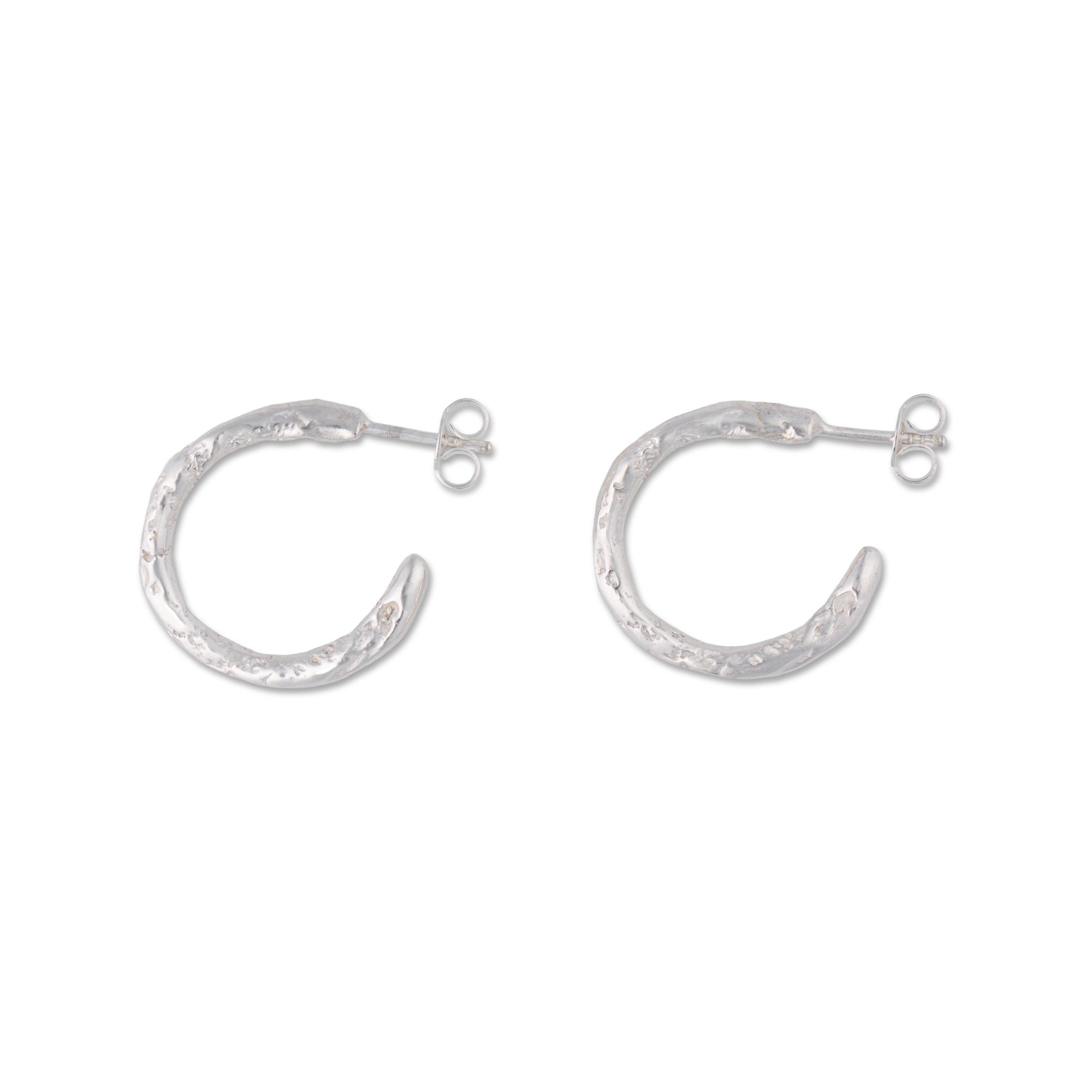 Small Stoned Hoops Earrings