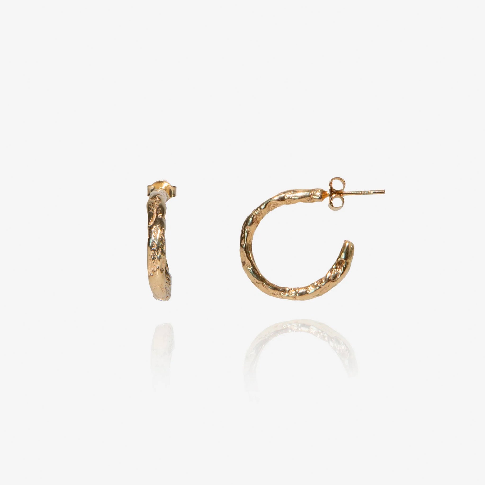 Small Stoned Hoops Earrings