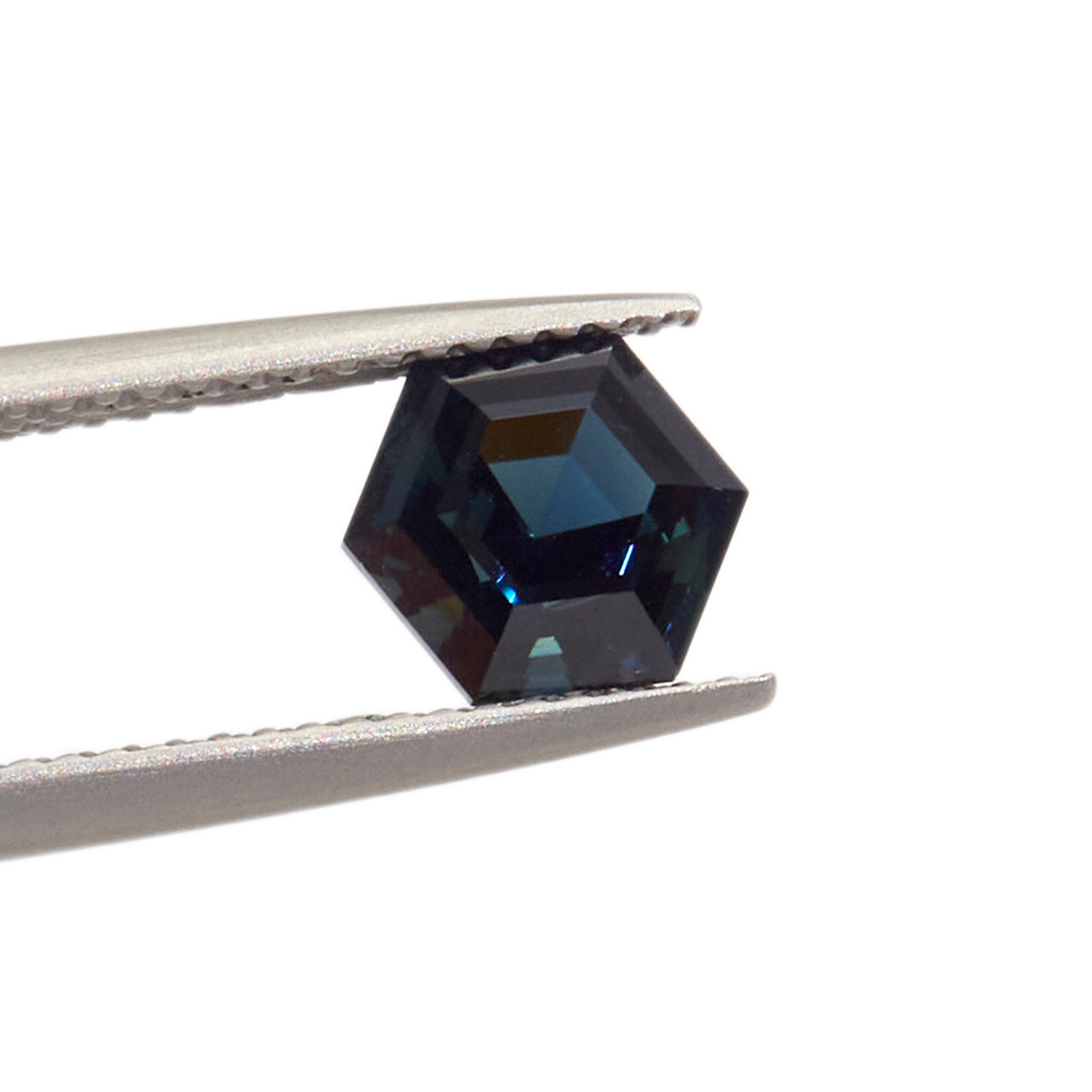 1.81ct Hexagonal Step Cut Blue/Green Australian Parti Sapphire