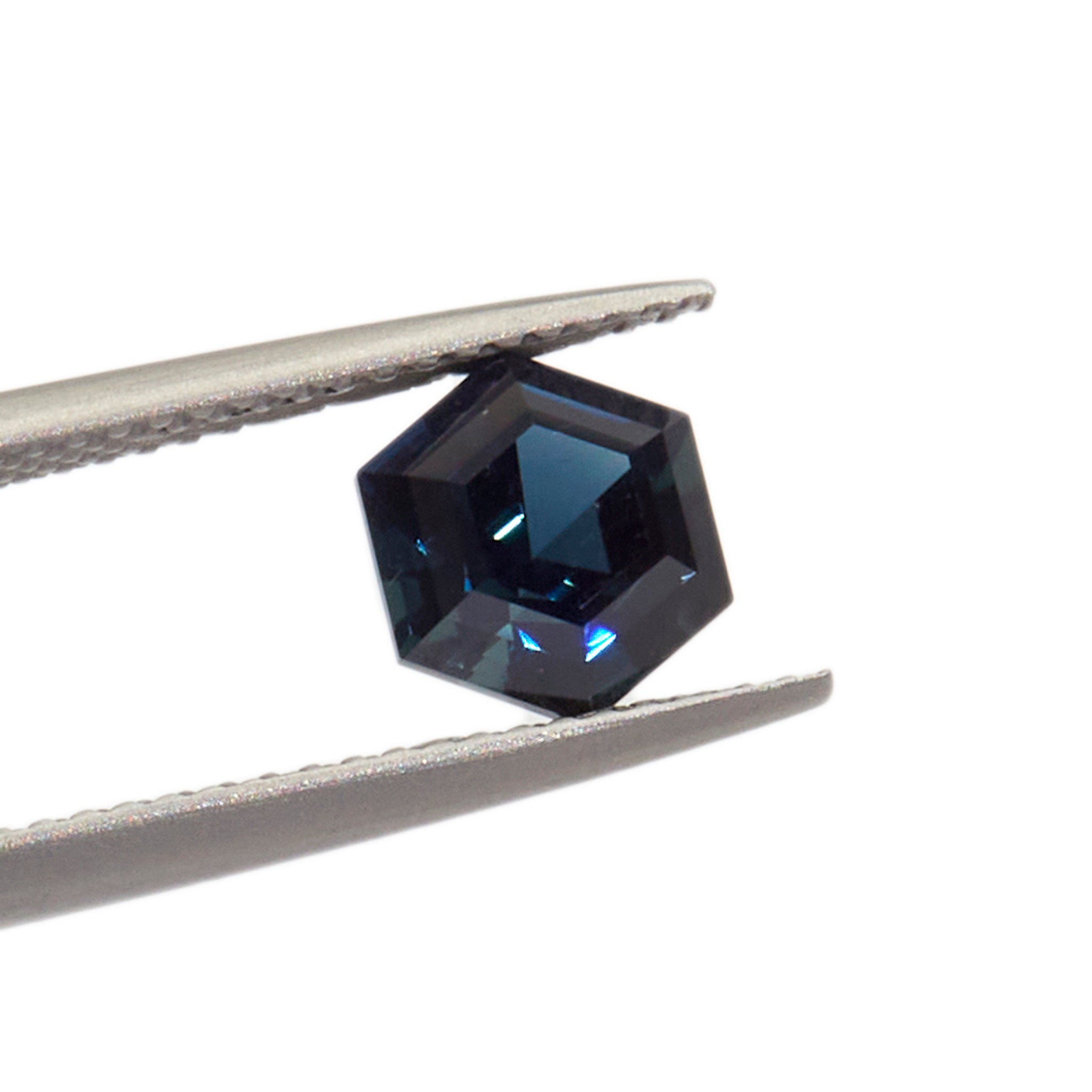 1.81ct Hexagonal Step Cut Blue/Green Australian Parti Sapphire