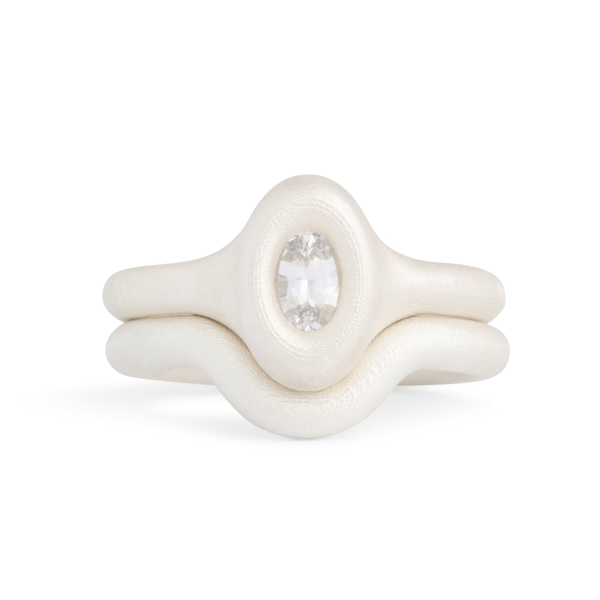 Polar White Sapphire Ring