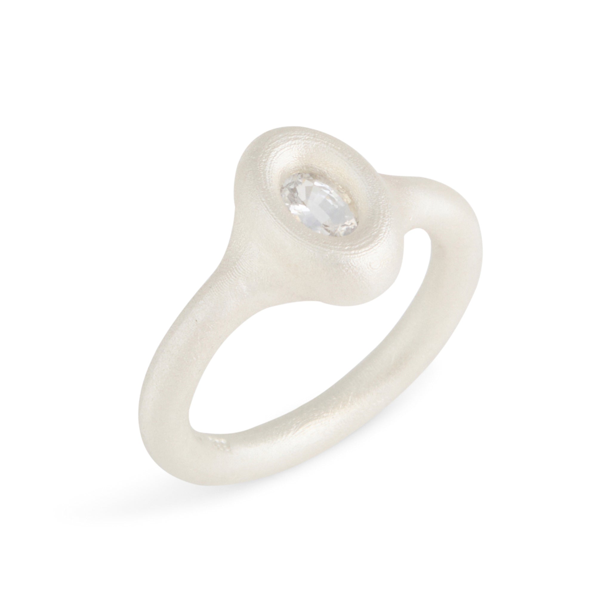 Polar White Sapphire Ring