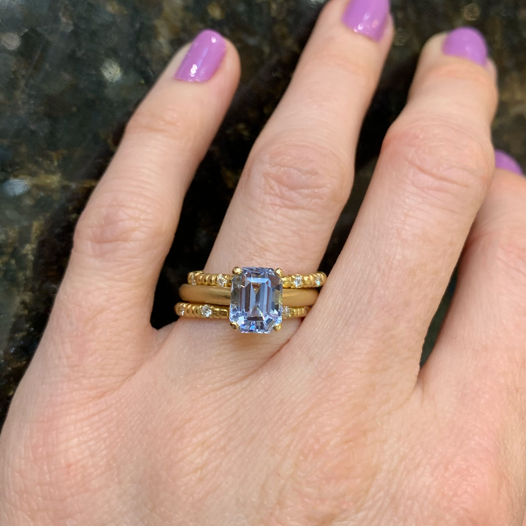 Scattered Seeds Diamond Wedding Ring