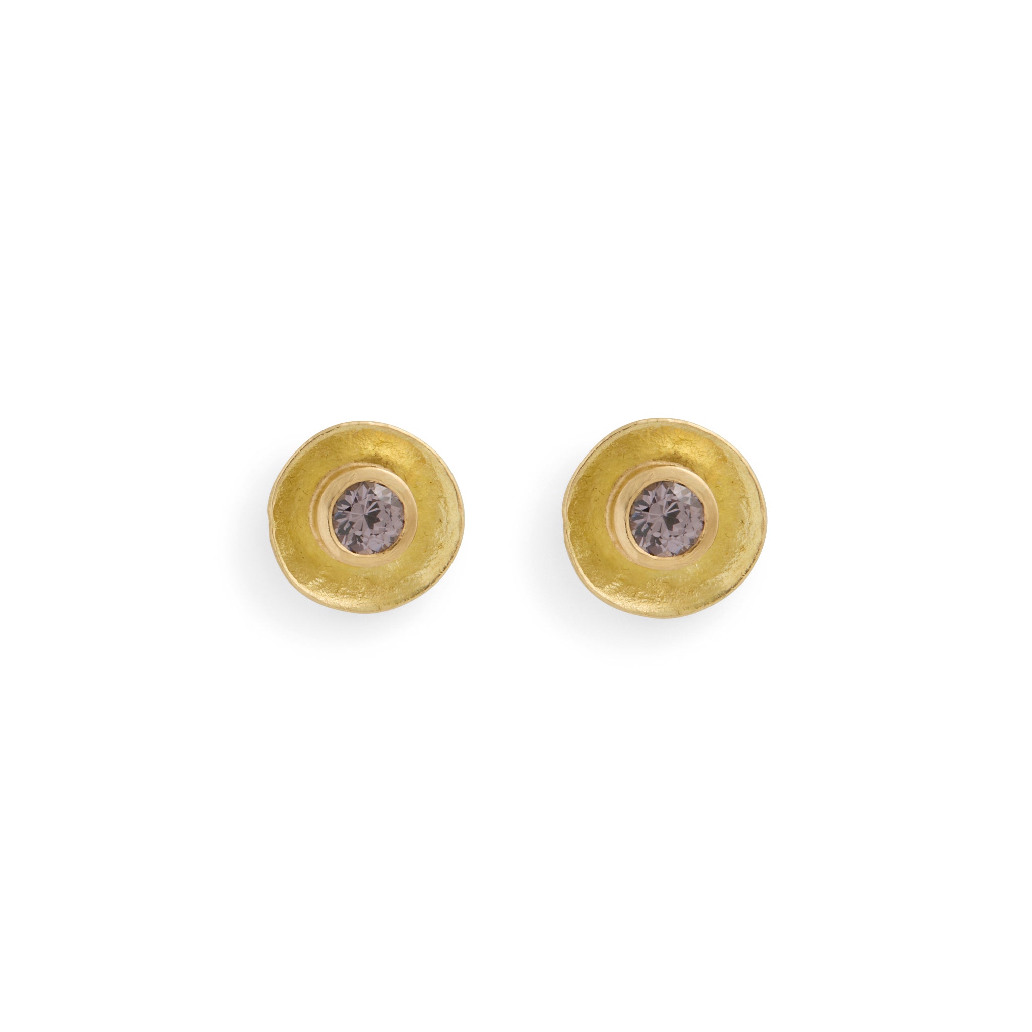 Spinel Cup Stud Earrings