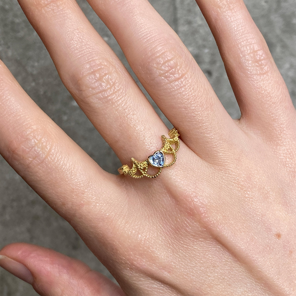 Empyrean Sapphire Heart Ring