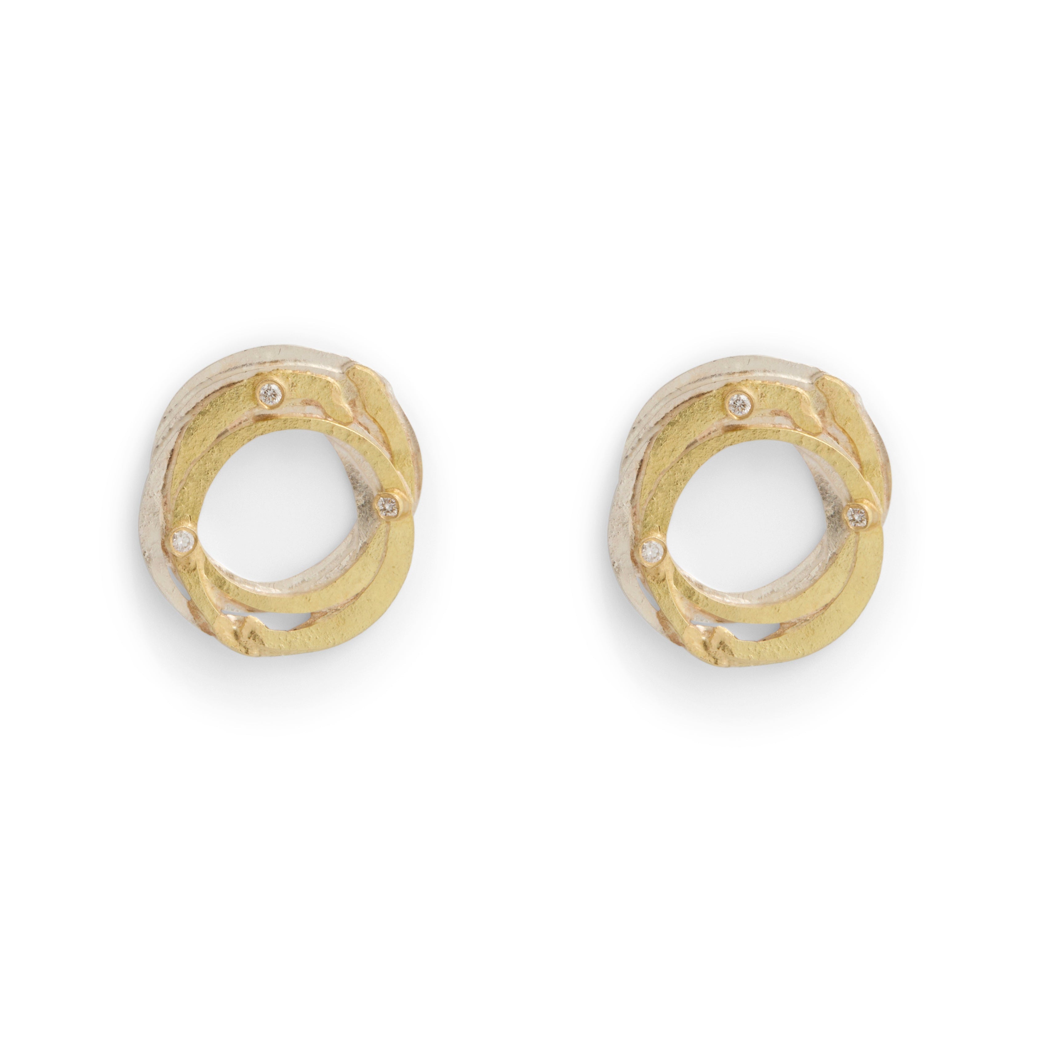 Wrap with Diamonds Stud Earrings